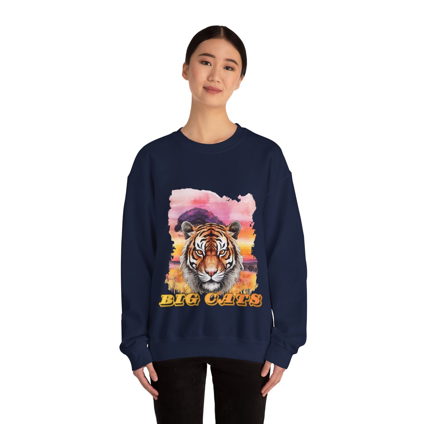 Women's Big Cats Tiger Crewneck Sweatshirt
