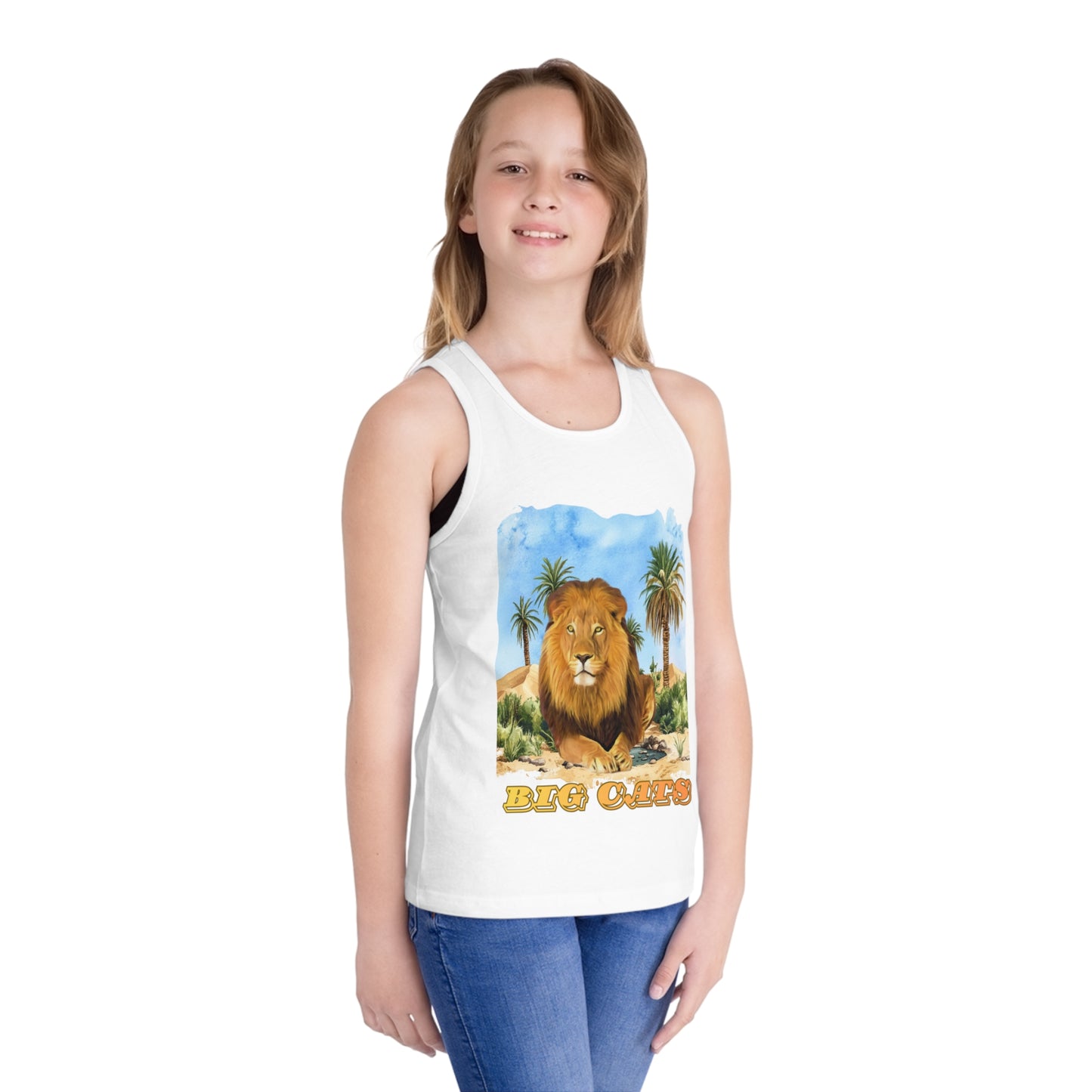 Boy's Lion Big Cats Jersey Tank Top
