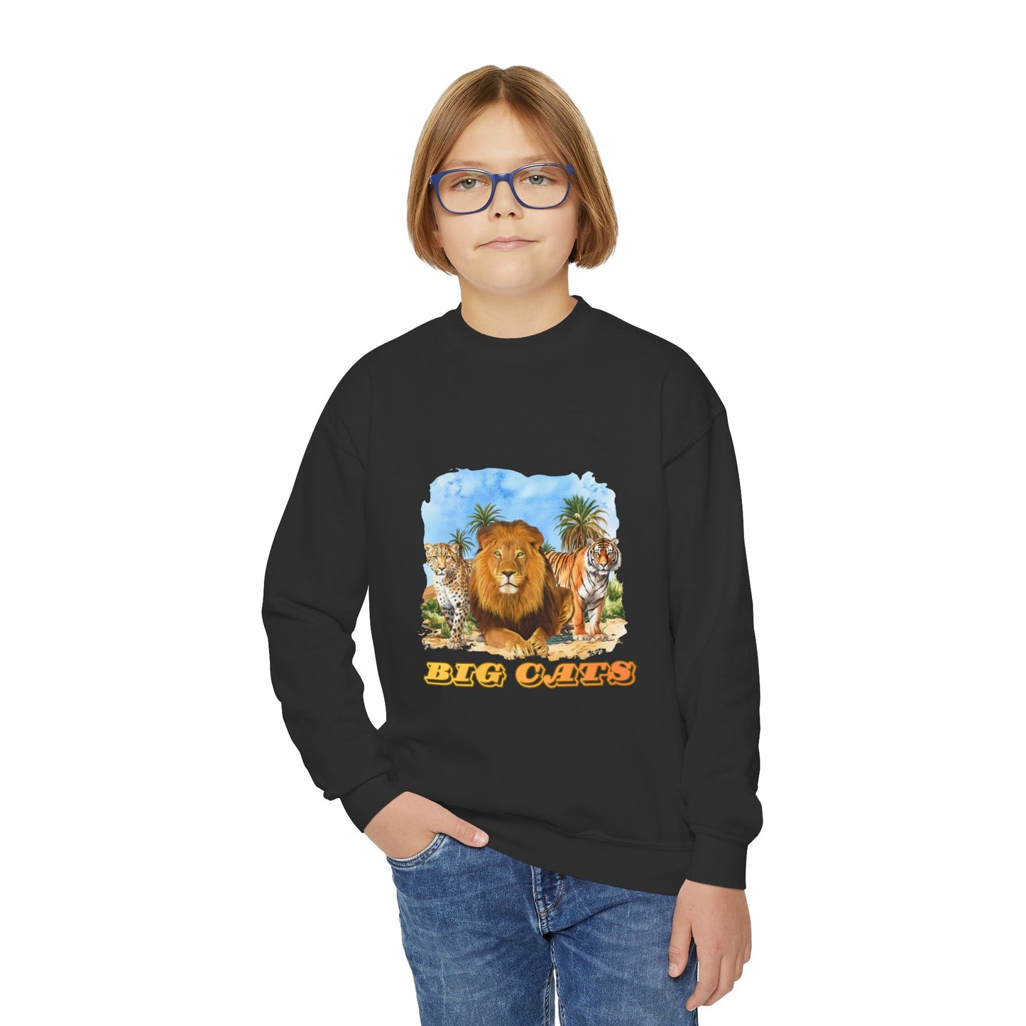 Youth Big Cats Crewneck Sweatshirt