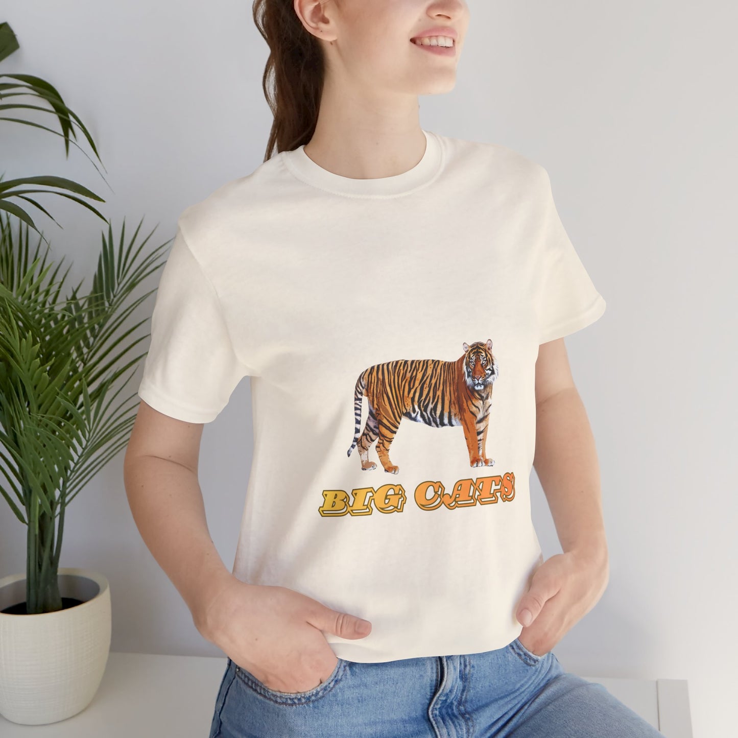 Unisex Tiger Big Cats Short Sleeve Tee