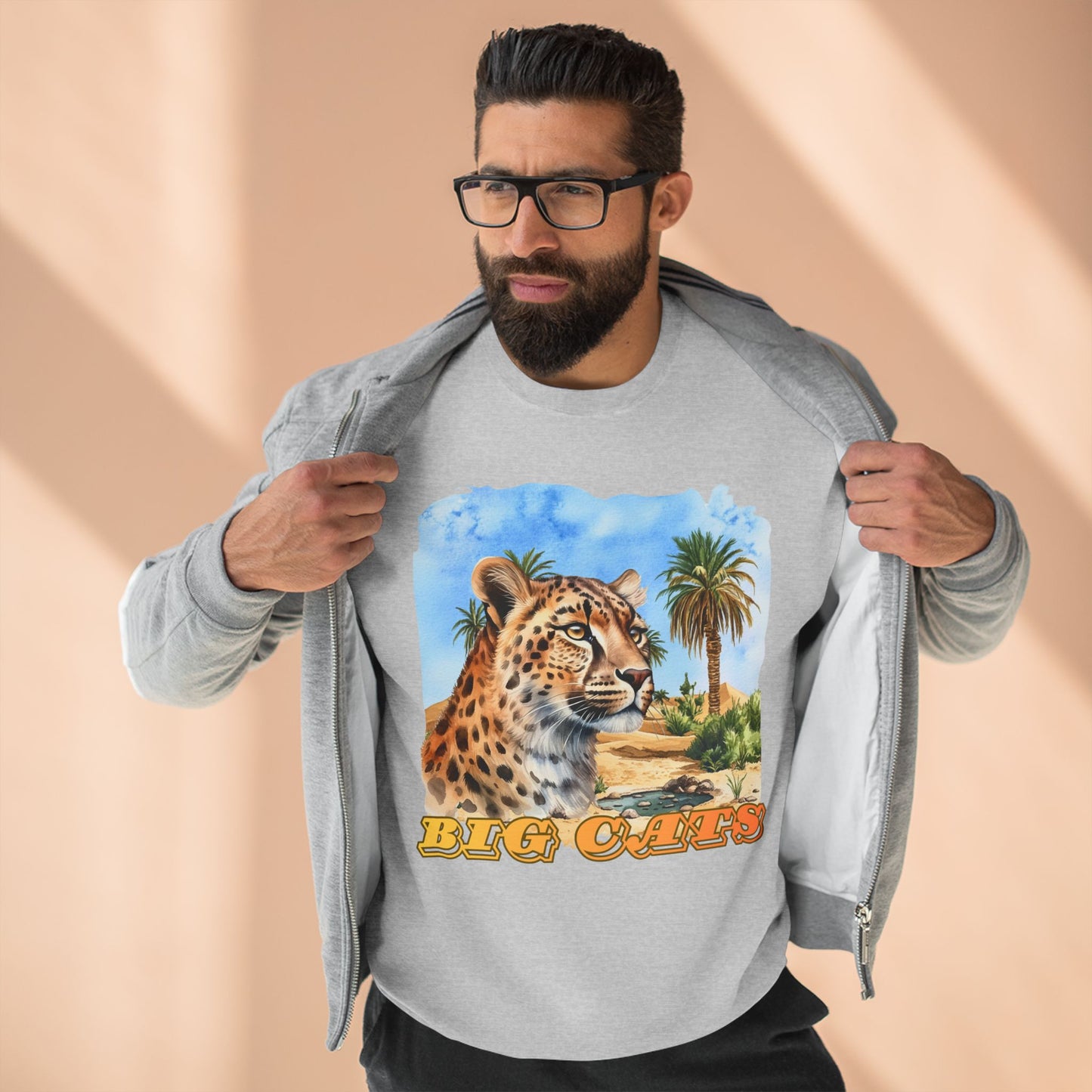 Men's Big Cats Cheetah Premium Crewneck Sweatshirt