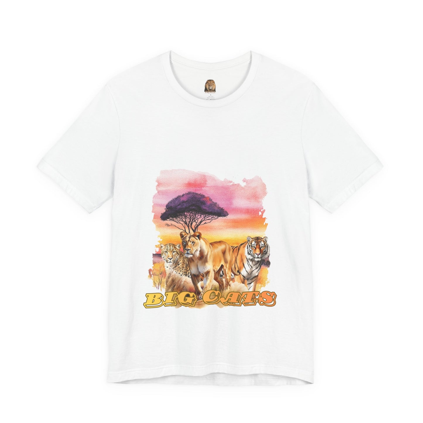 Women's Big Cats Trio T-Shirt - Cheetah, Lioness, and Tiger