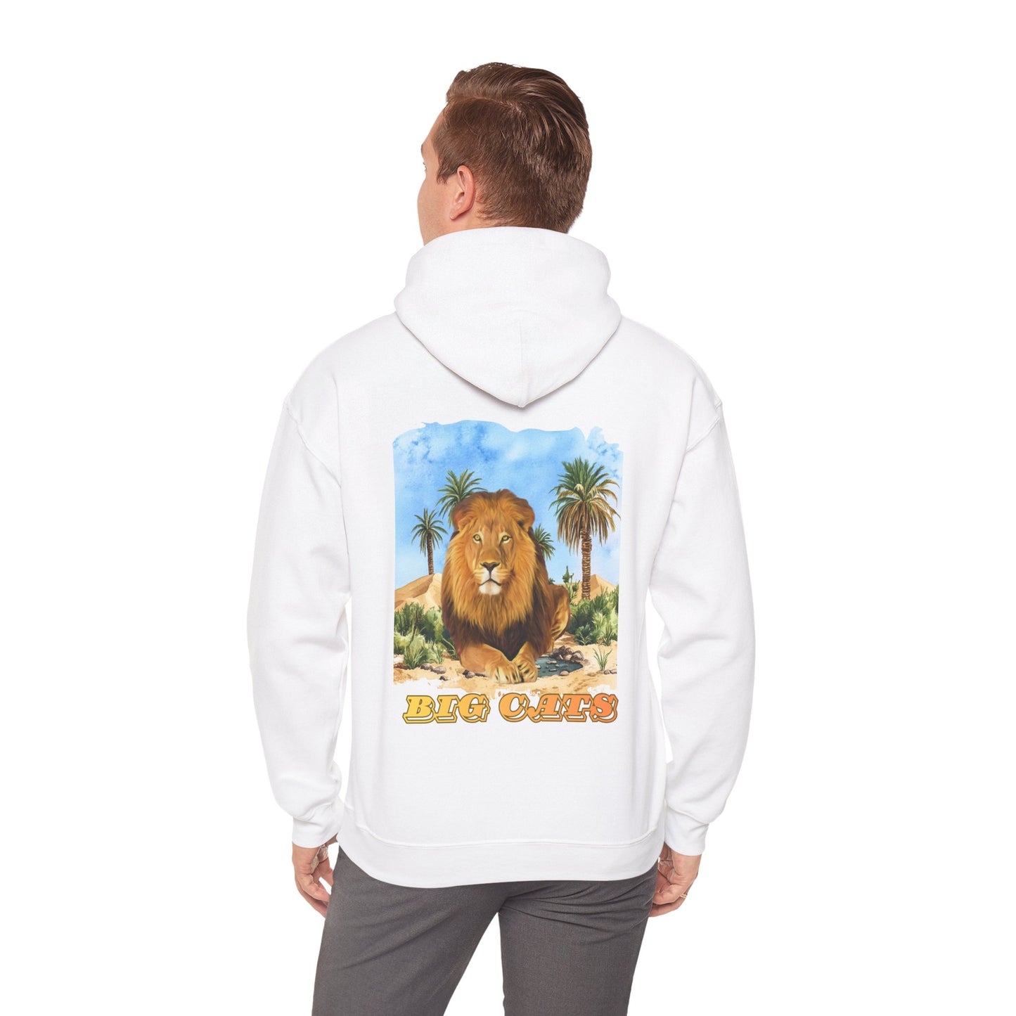 Men's Lion Big Cats Graphic Pullover Hoodie