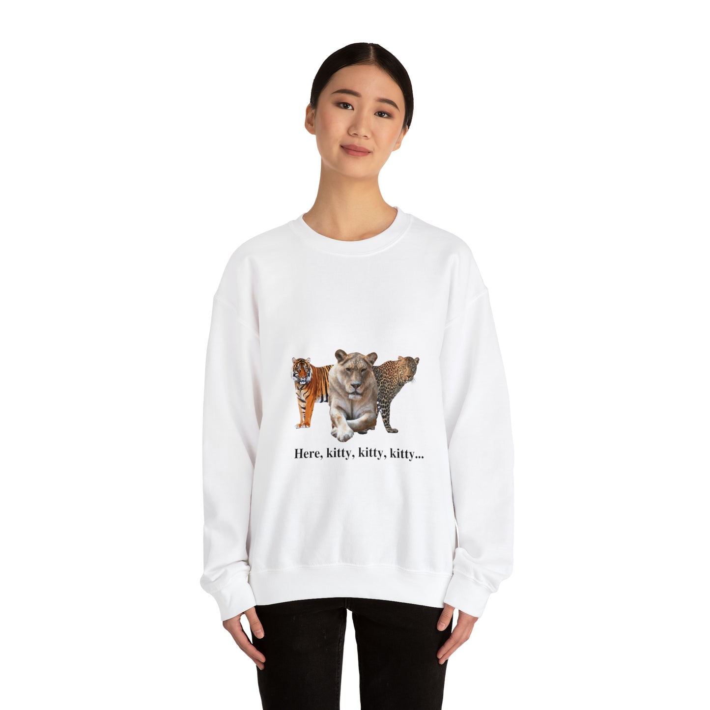 Unisex Big Cats Lioness Crewneck Sweatshirt