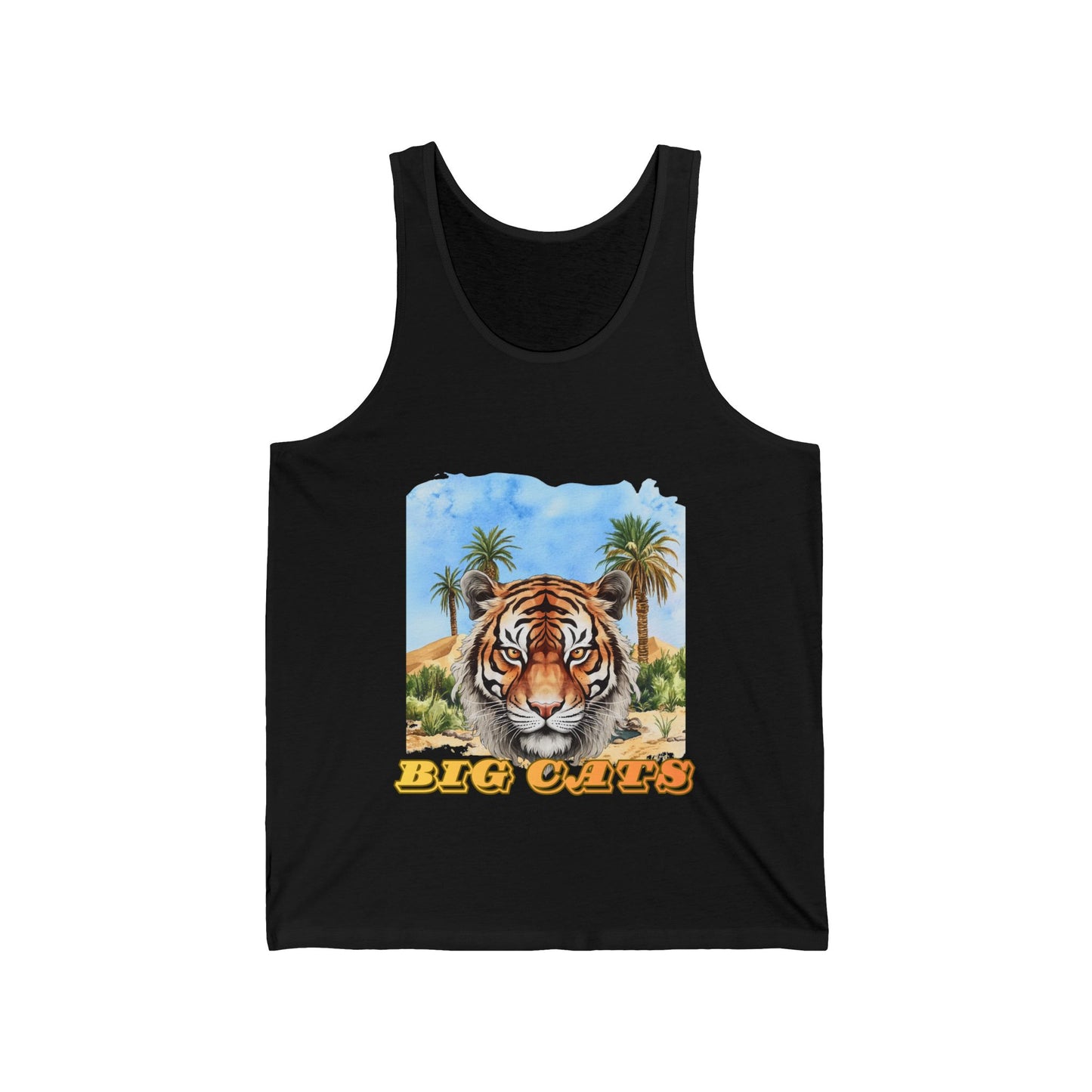 Men's Big Cats Tiger Head Tank Top