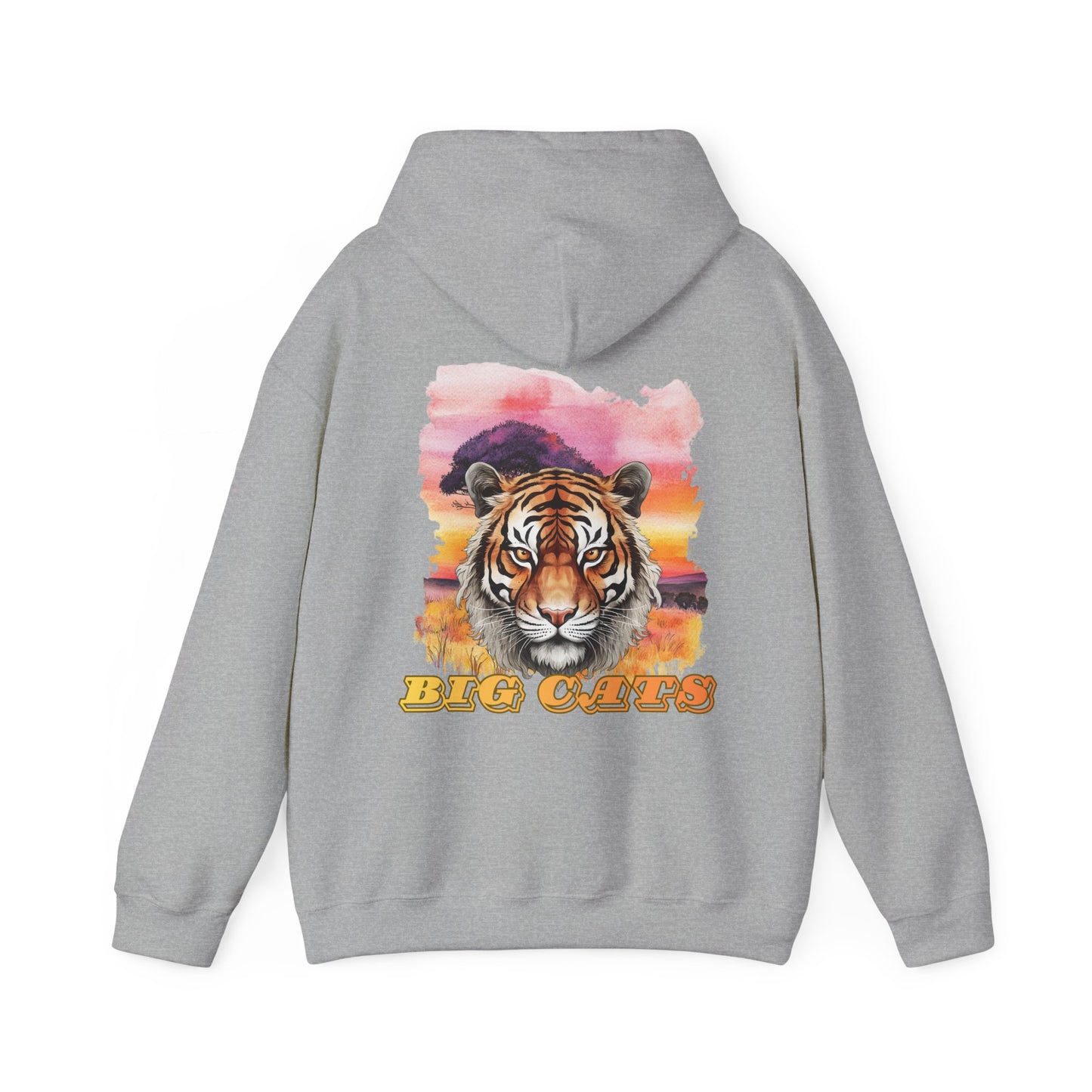 Womens Big Cats Tiger Hooded Sweatshirt