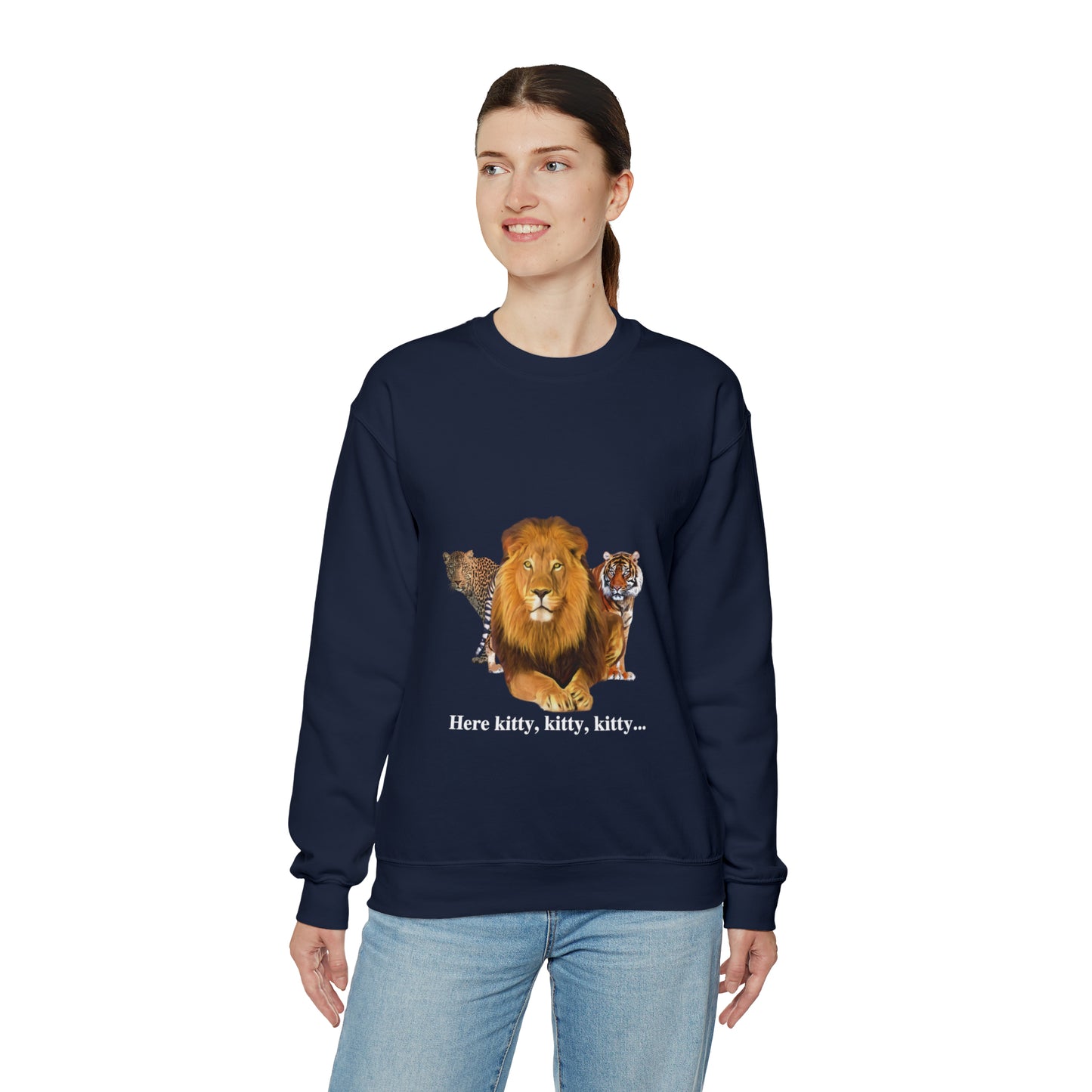 Unisex Big Cats Lion Crewneck Sweatshirt