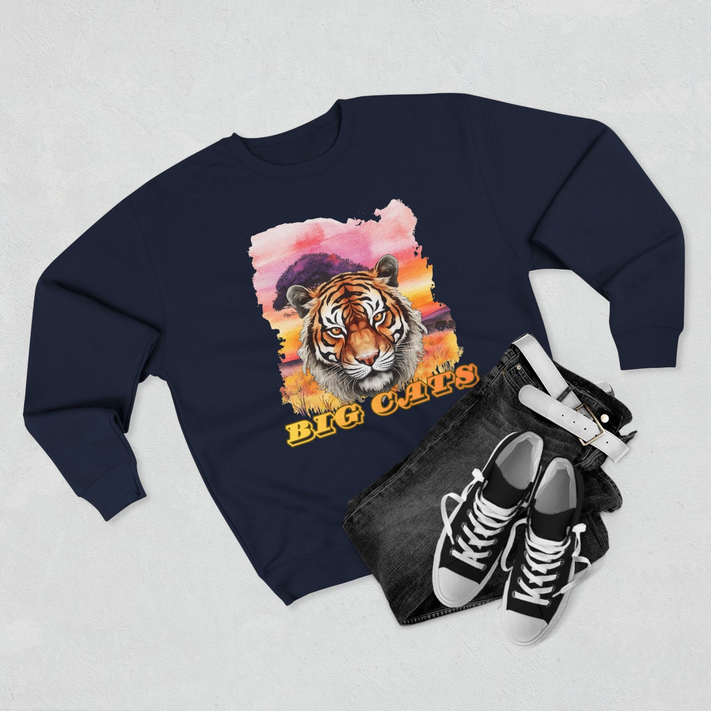 Women's Big Cats Tiger Premium Crewneck Sweatshirt