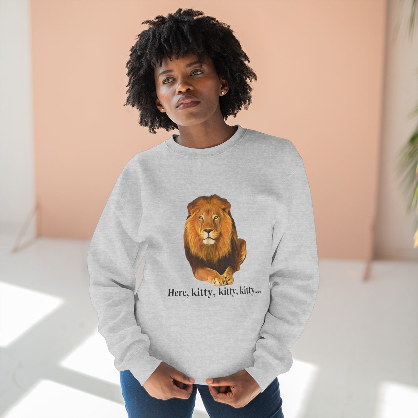 Unisex Premium Lion Big Cats Crewneck Sweatshirt