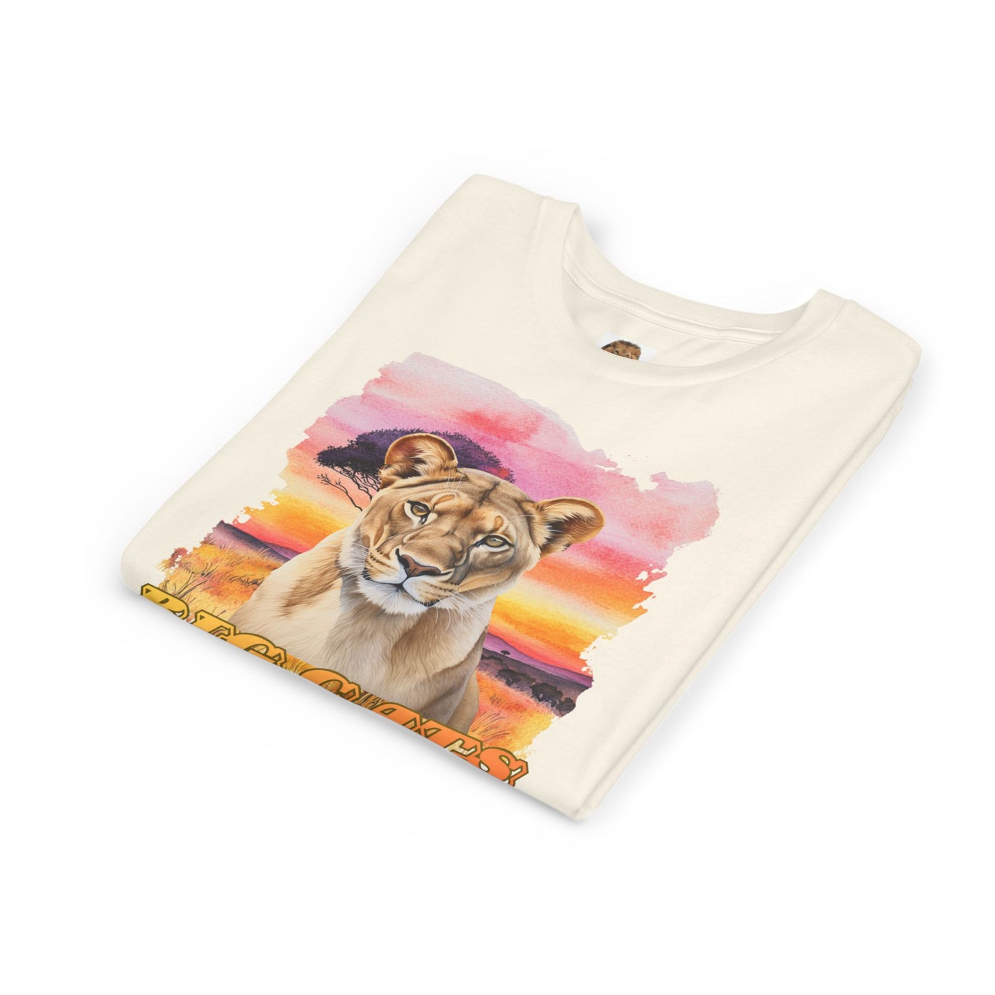 Girl's Lioness Big Cats Short Sleeve Tee