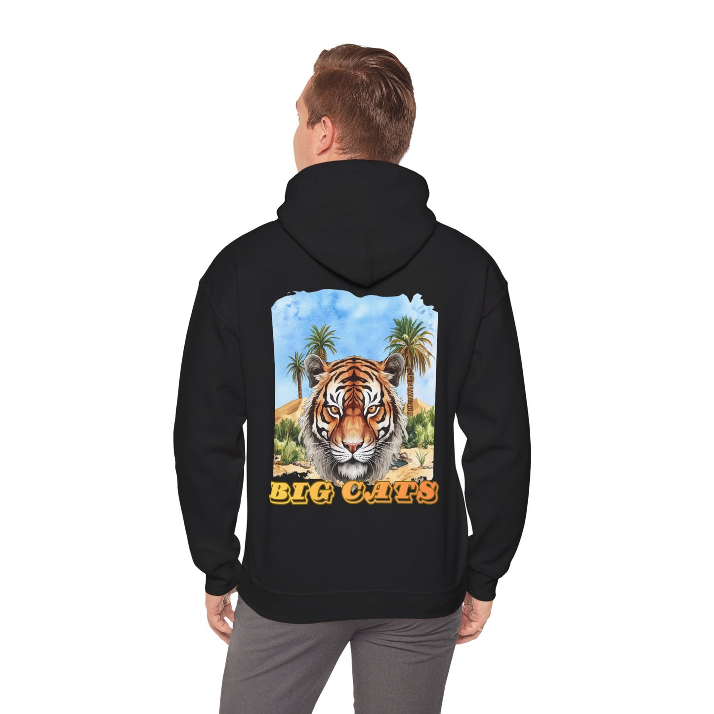 Mens Tiger "Big Cats" Pullover Hooded Sweatshirt