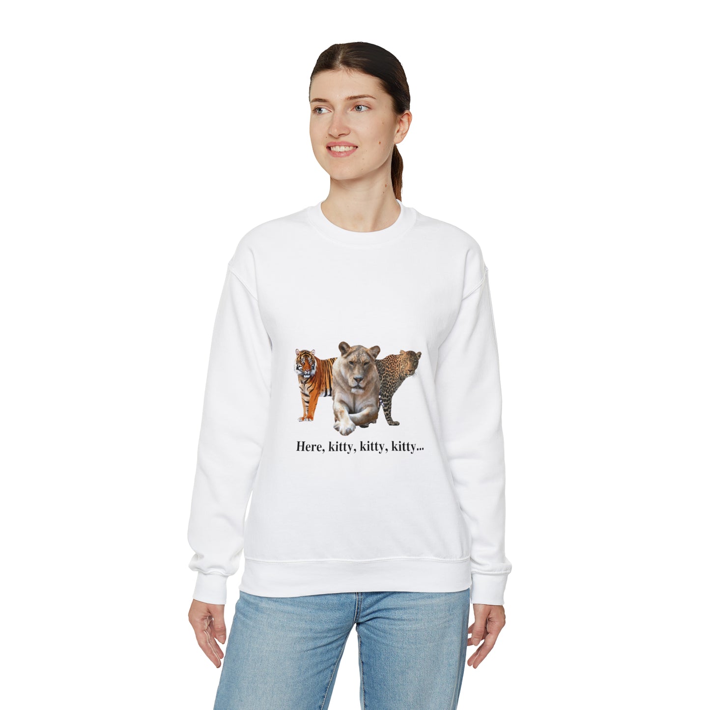 Unisex Big Cats Lioness Crewneck Sweatshirt