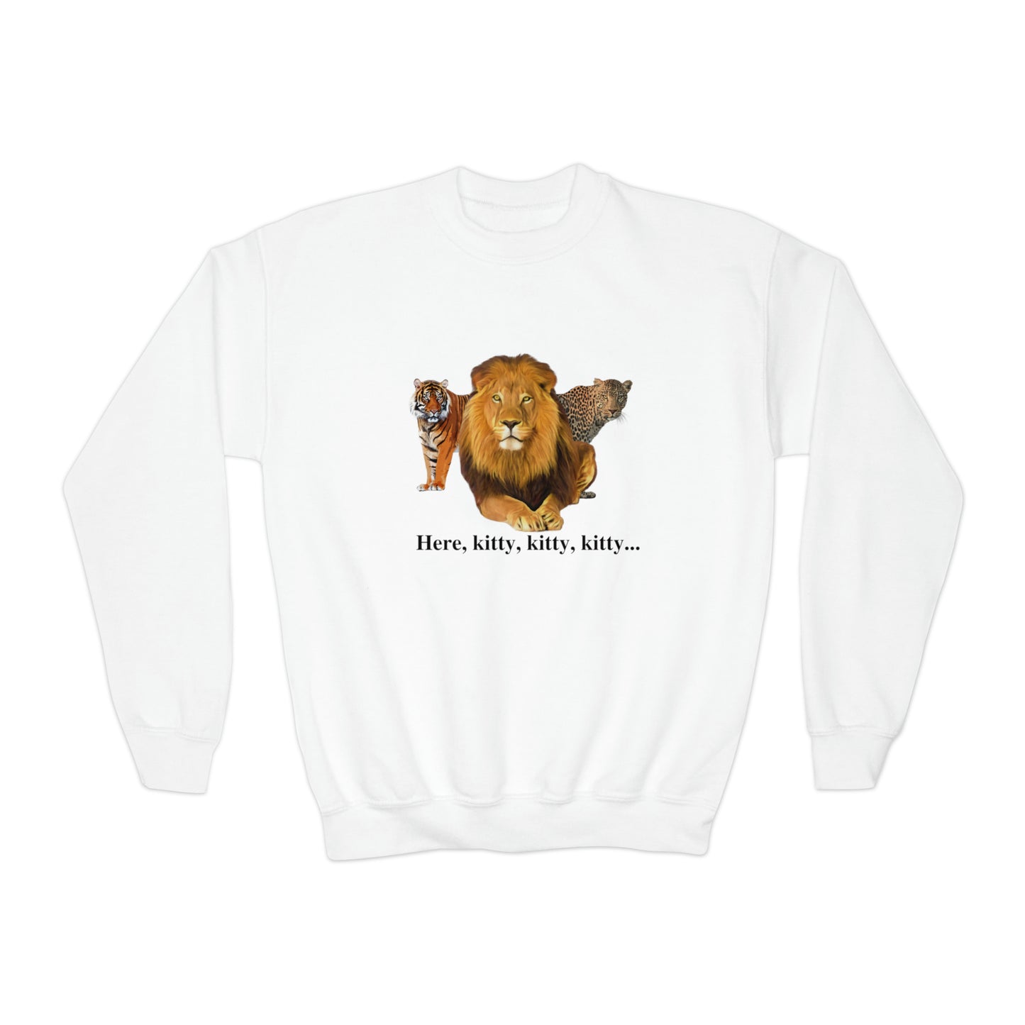 Youth Big Cats Lion Crewneck Sweatshirt