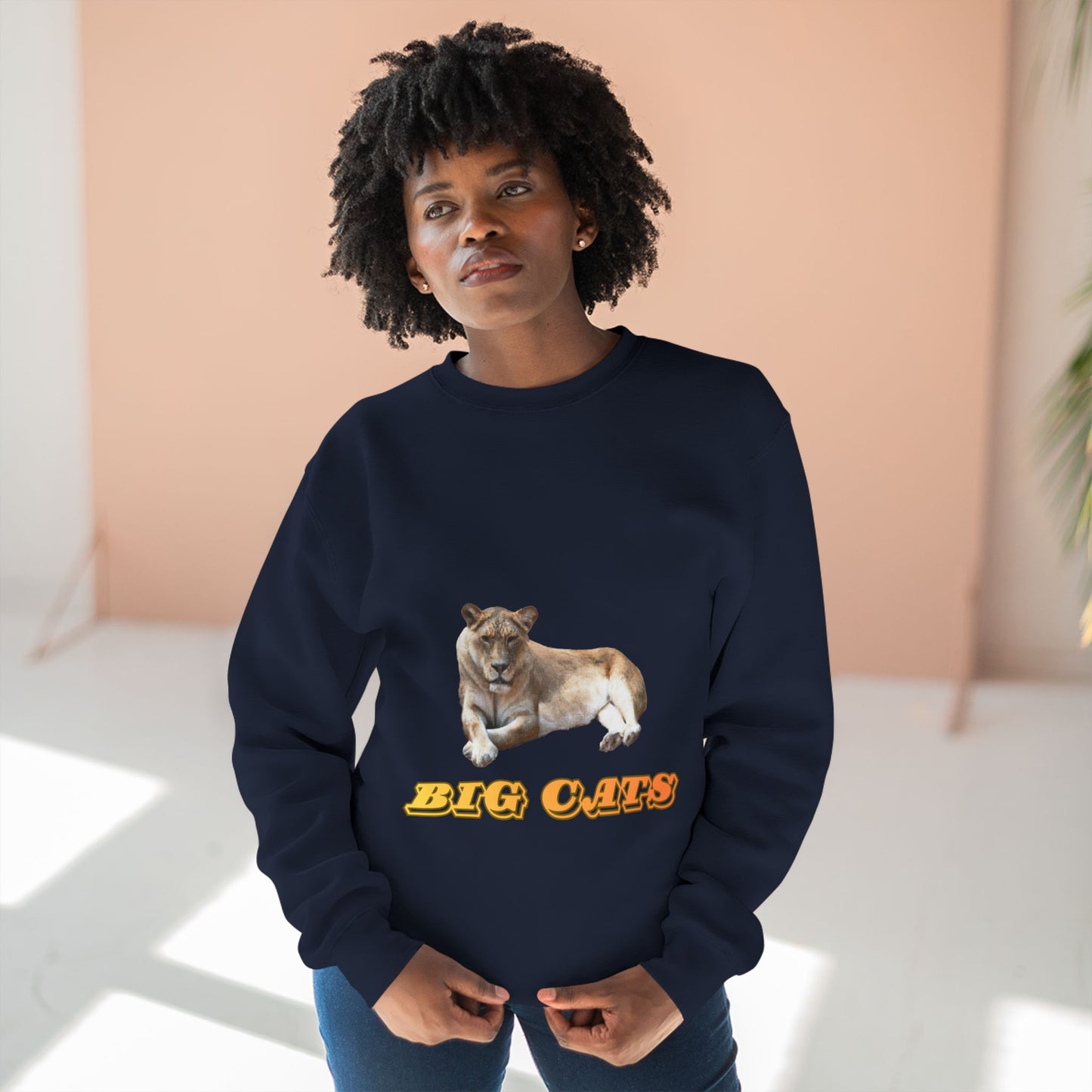 Unisex Premium Lioness Big Cats Crewneck Sweatshirt