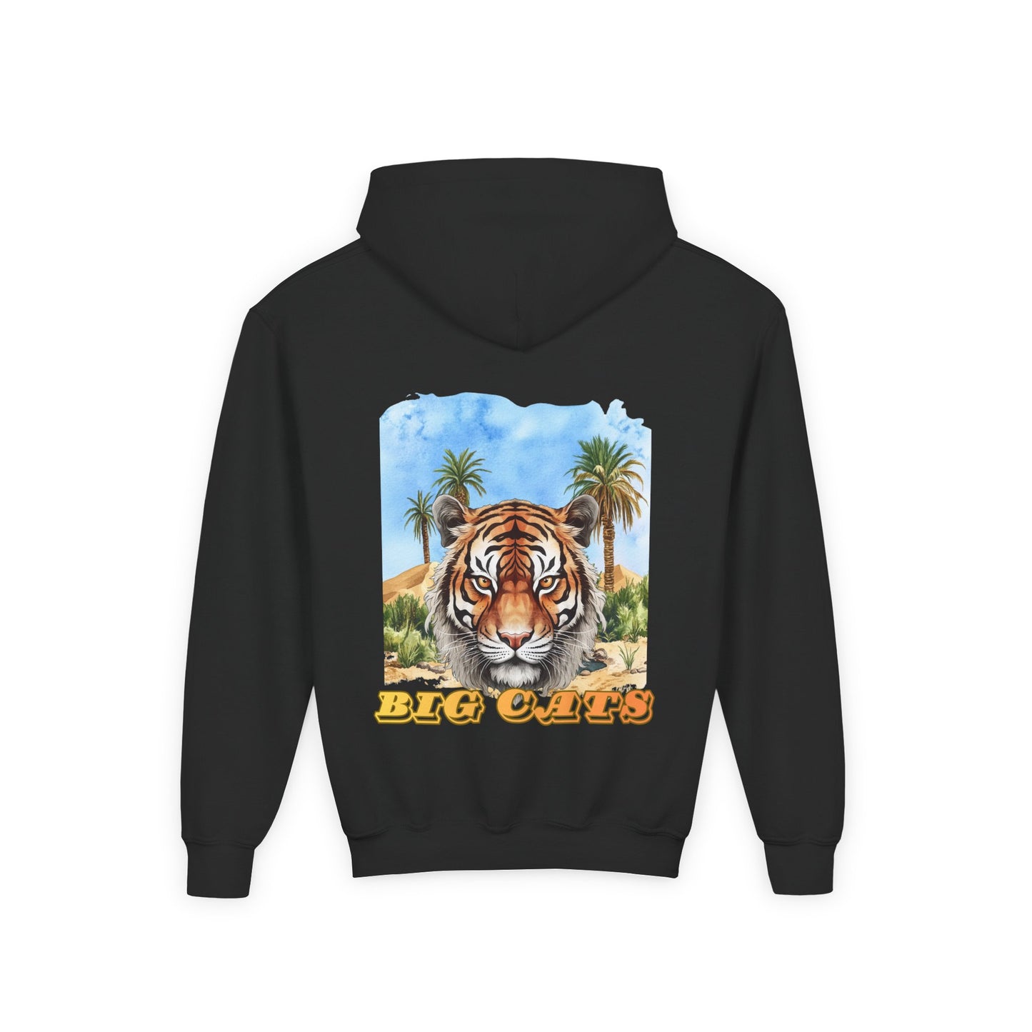 Boys Big Cats Tiger Hooded Sweatshirt