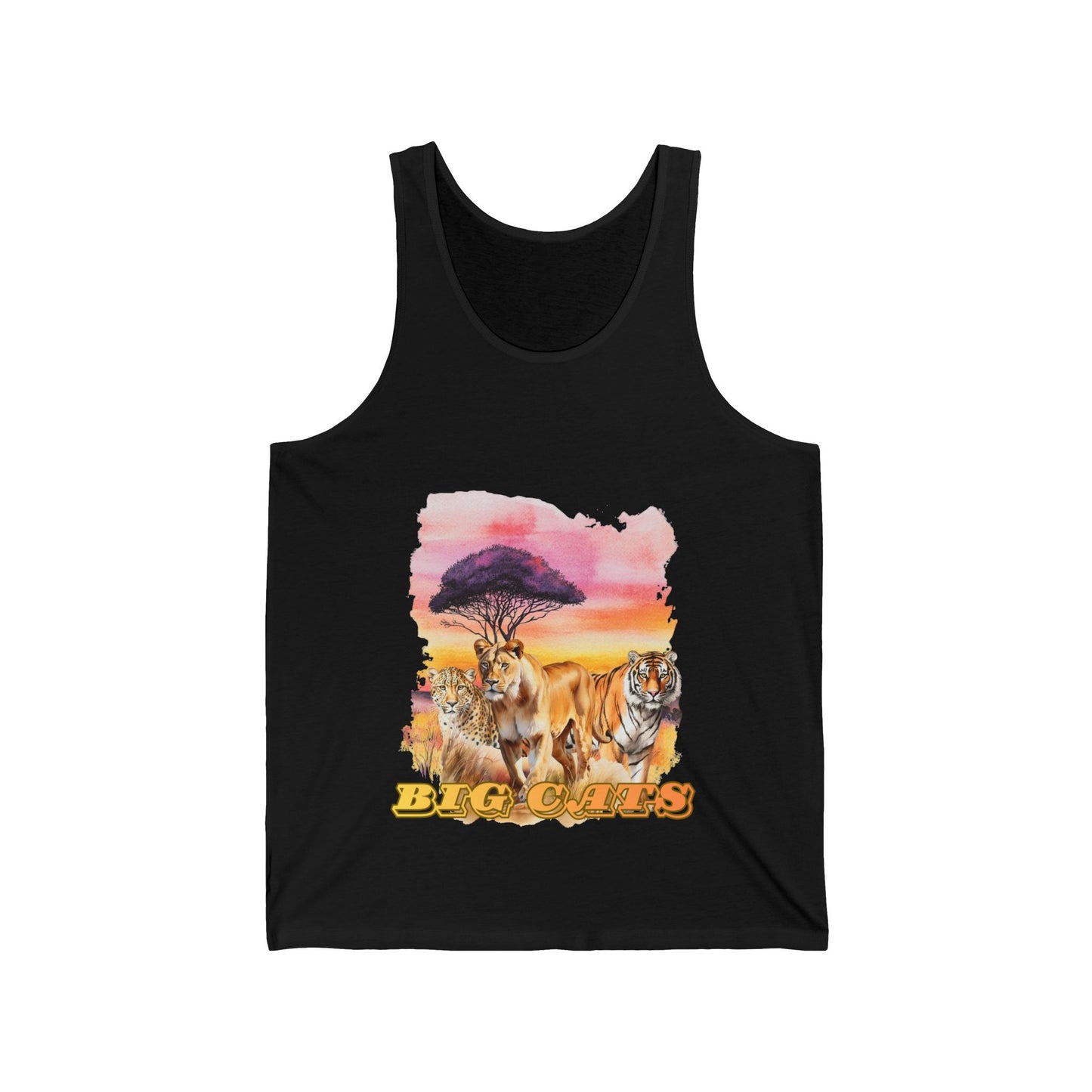 Women's Big Cats Trio Tank Top —  Lioness, Tiger, Cheetah