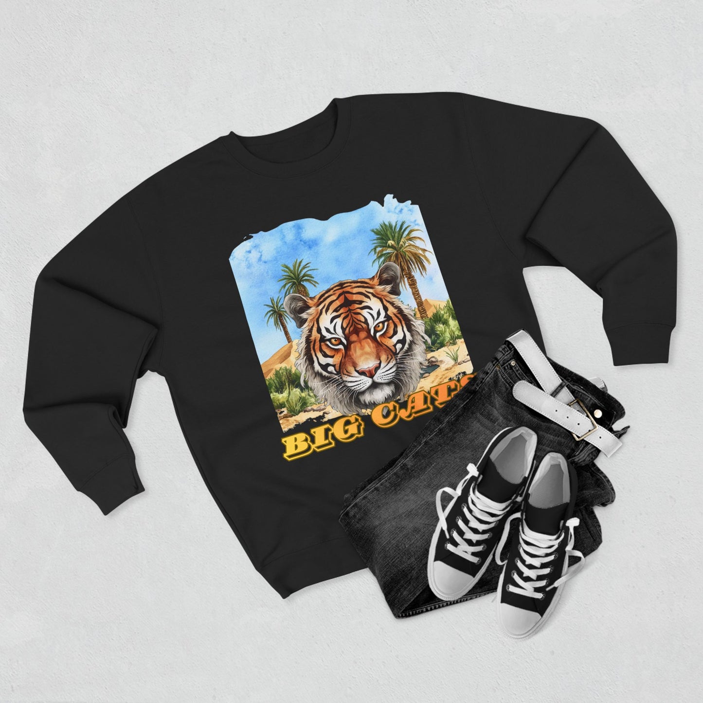 Men's Big Cats Tiger Premium Crewneck Sweatshirt