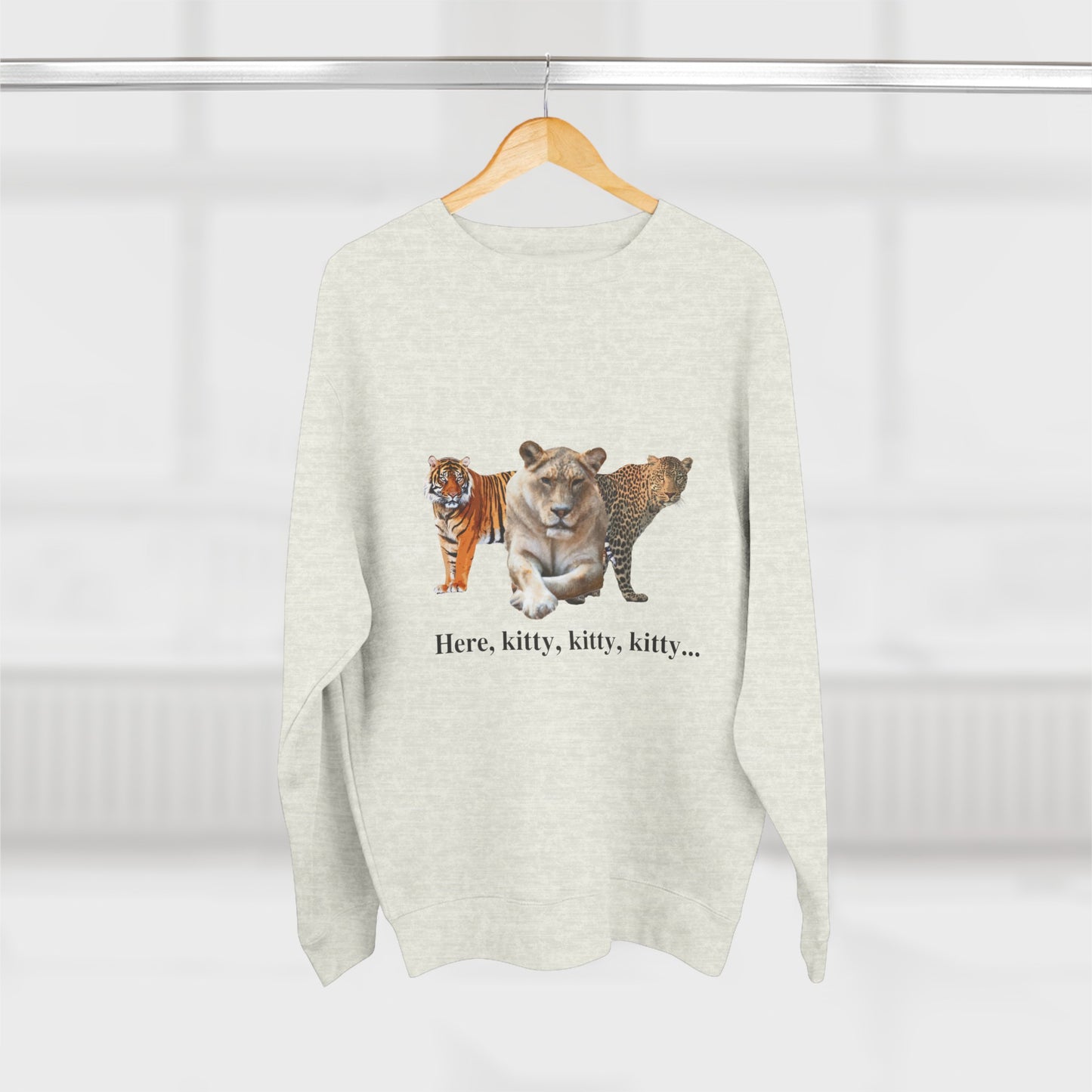 Unisex Premium Big Cats Lioness Crewneck Sweatshirt