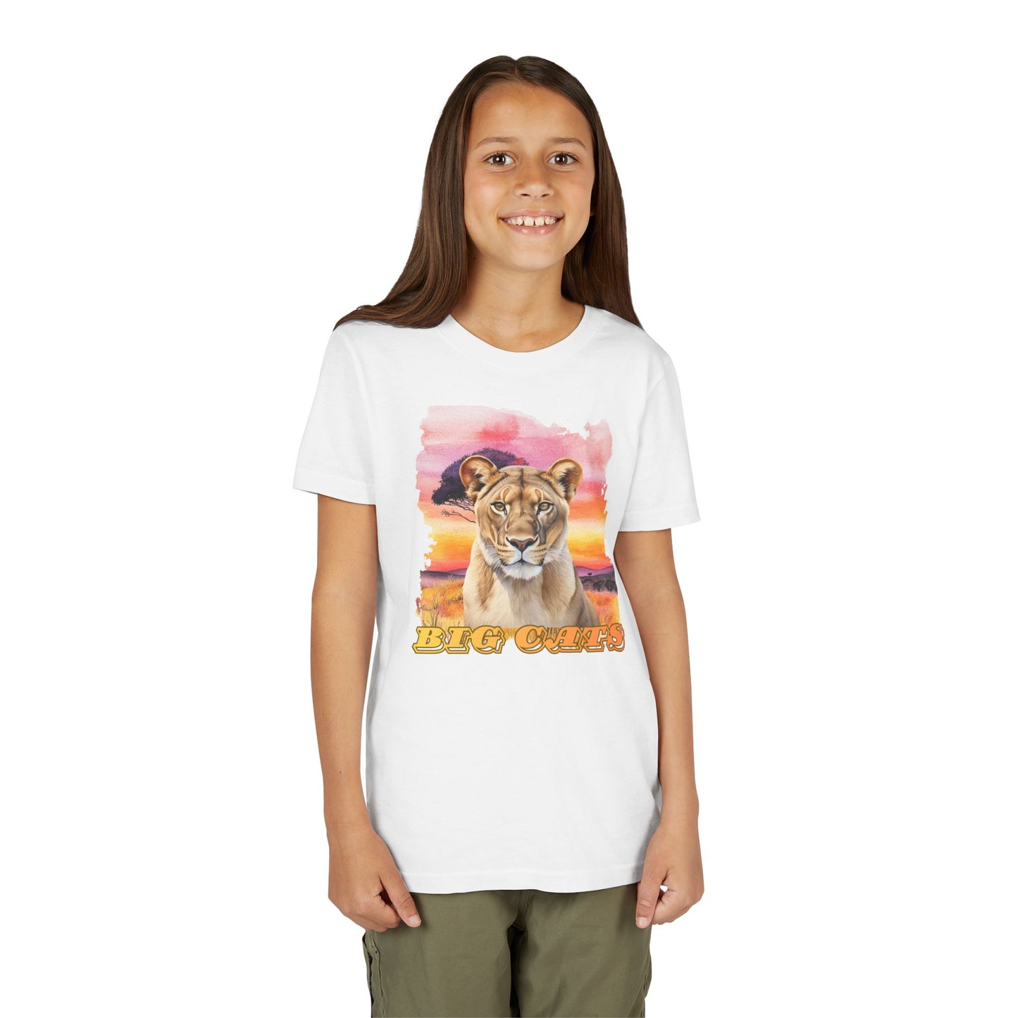 Girl's Lioness Big Cats Short Sleeve Tee