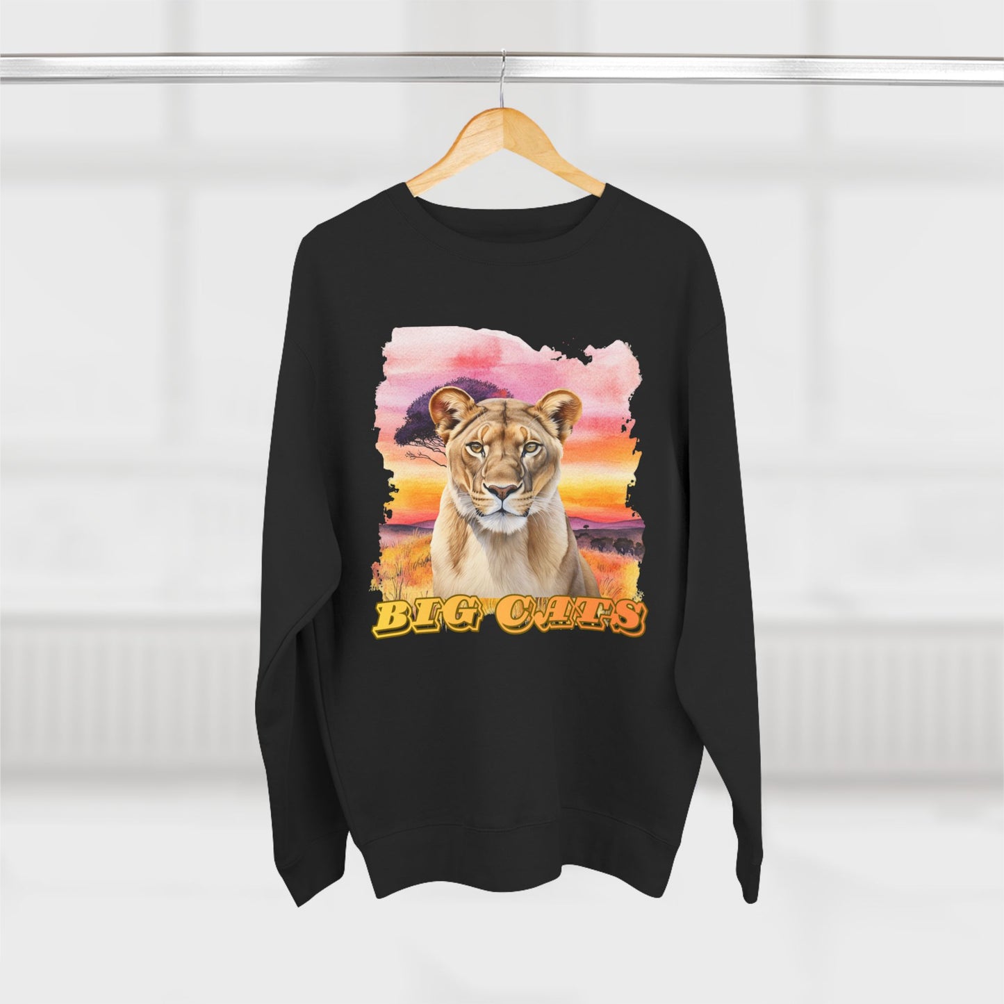 Women's Big Cats Lioness Premium Crewneck Sweatshirt