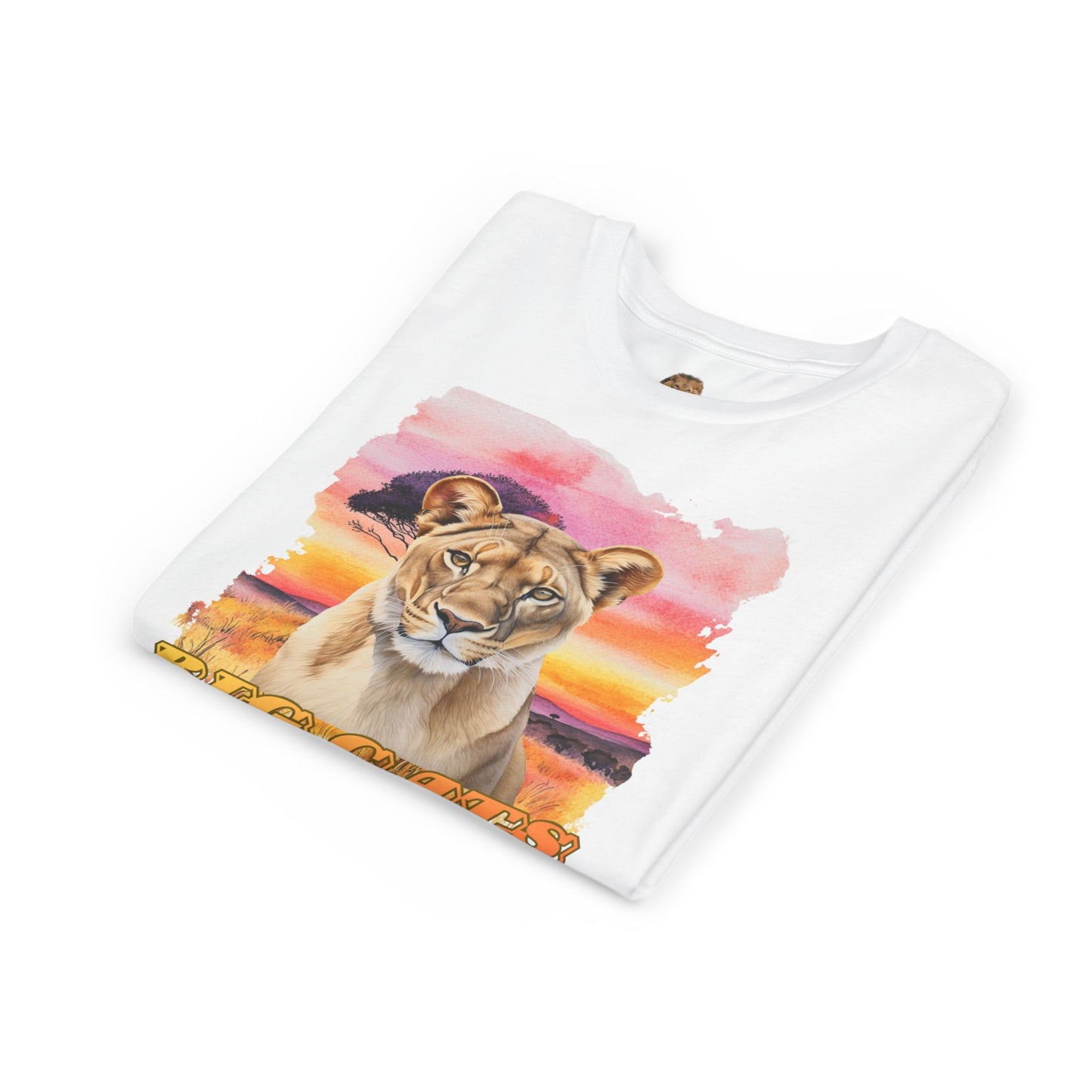 Girl's Lioness Big Cats Short Sleeve Tee