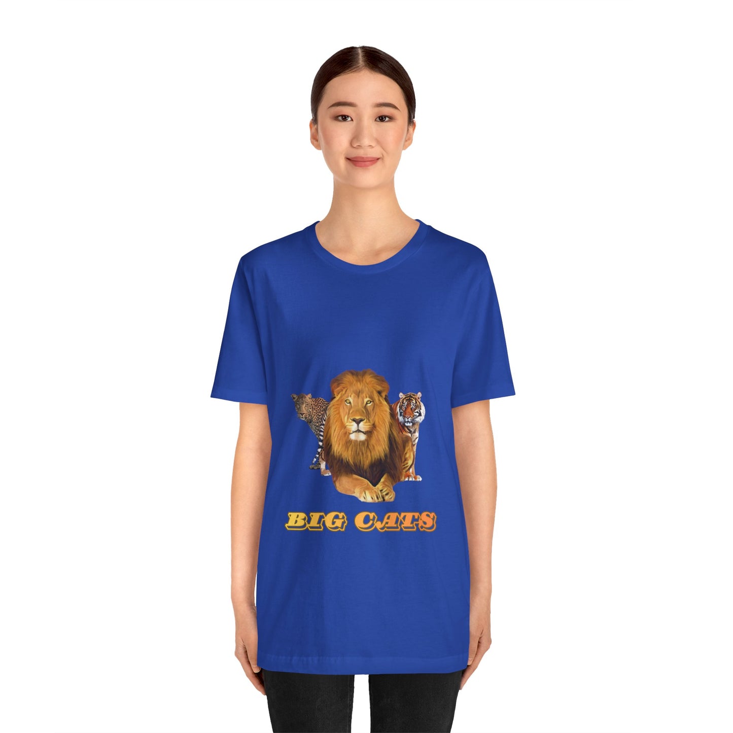 Unisex Big Cats Lion Short Sleeve Tee