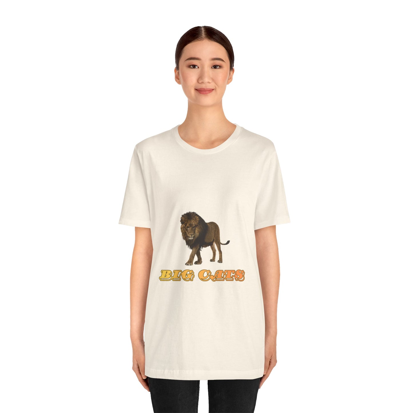 Unisex Lion Big Cats Short Sleeve Tee