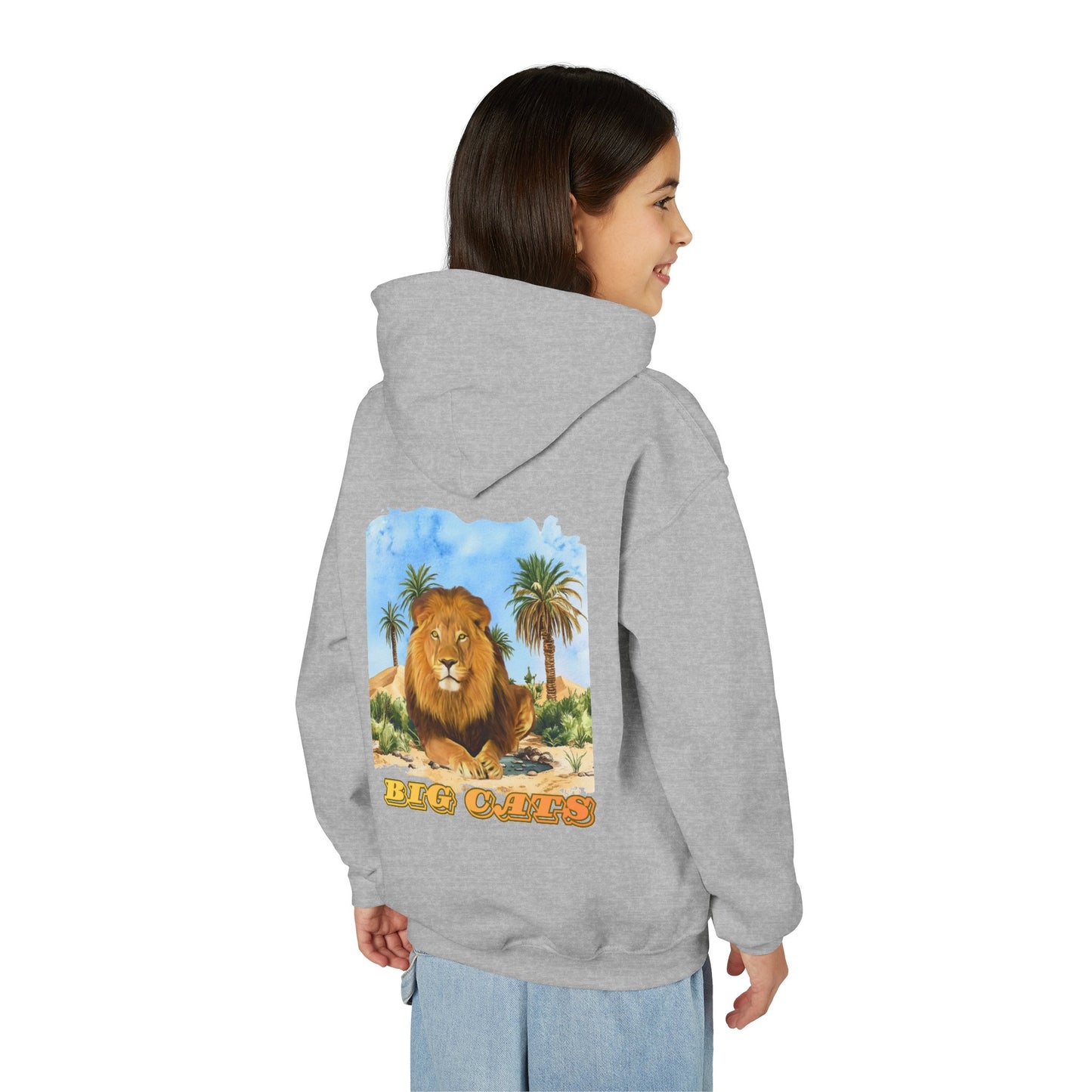 Boy's Big Cats Lion Hooded Sweatshirt