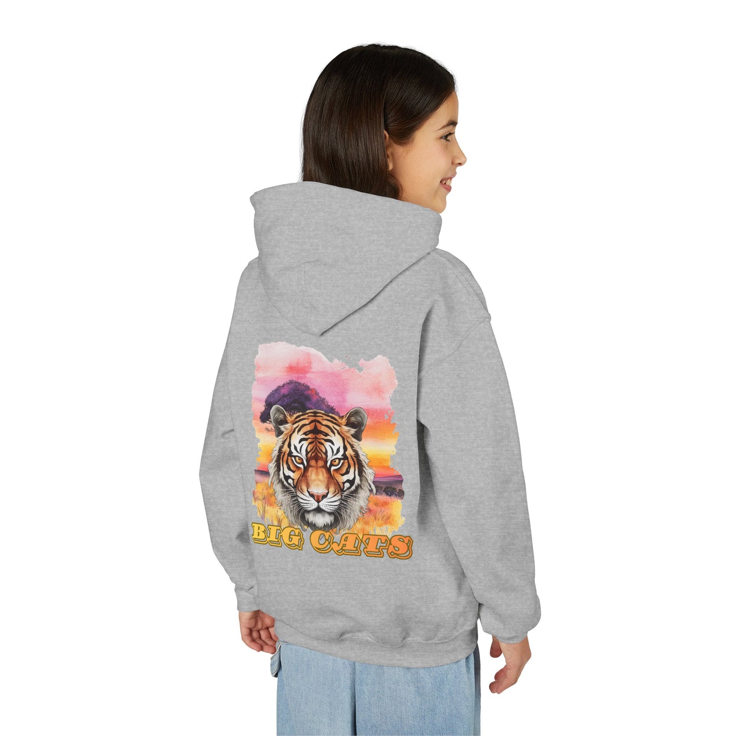 Girl's Big Cats Tiger Hooded Sweatshirt