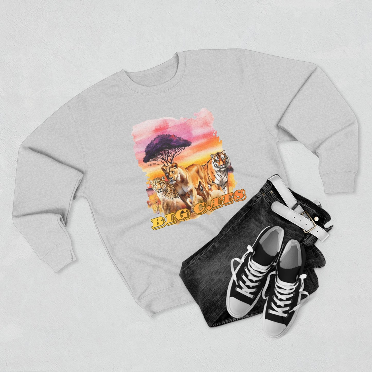 Women's Big Cats Trio Premium Crewneck Sweatshirt
