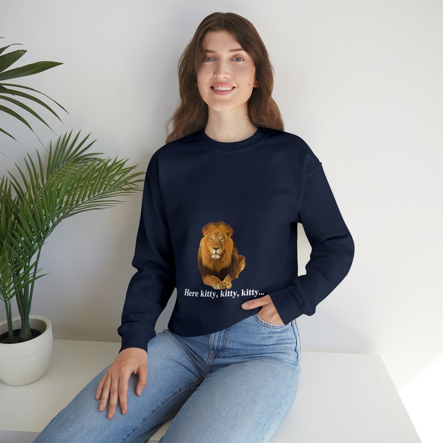 Unisex Lion Big Cats Crewneck Sweatshirt