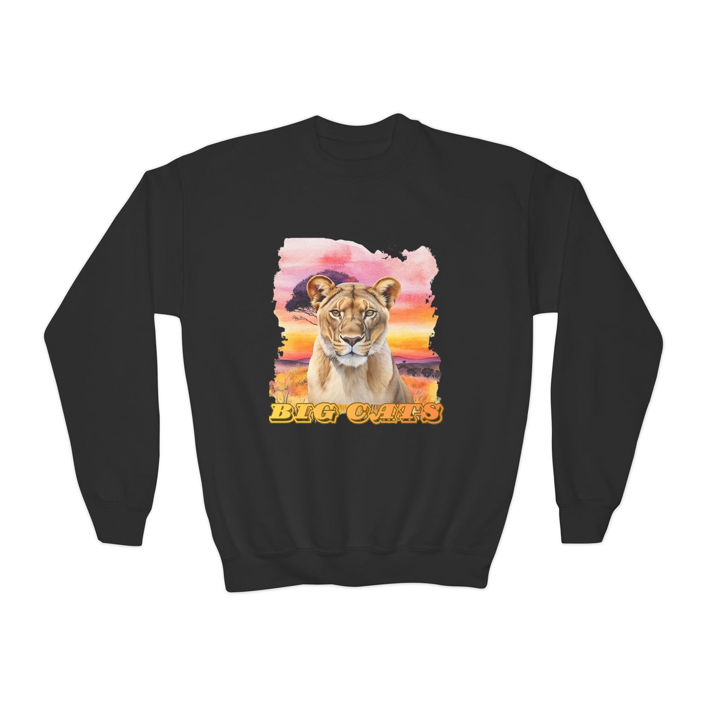 Girls Lioness Big Cats Crewneck Sweatshirt