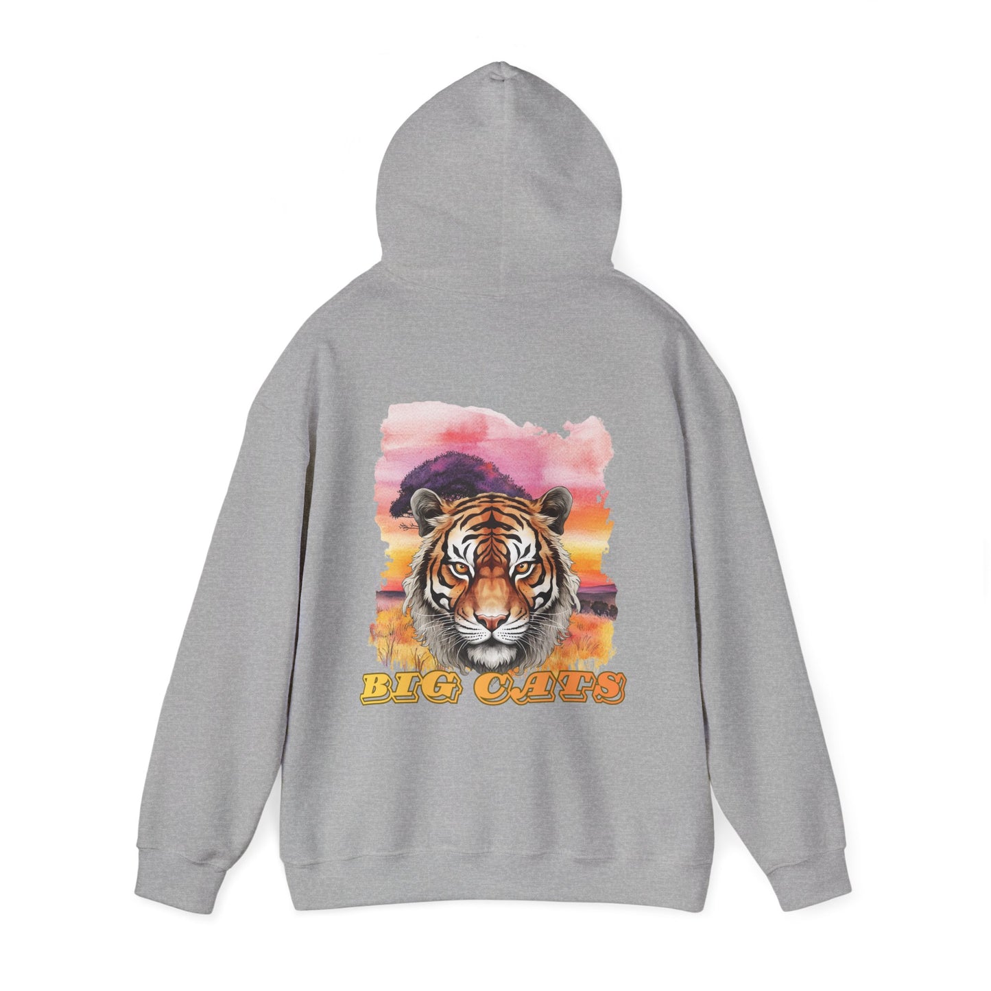 Womens Big Cats Tiger Hooded Sweatshirt