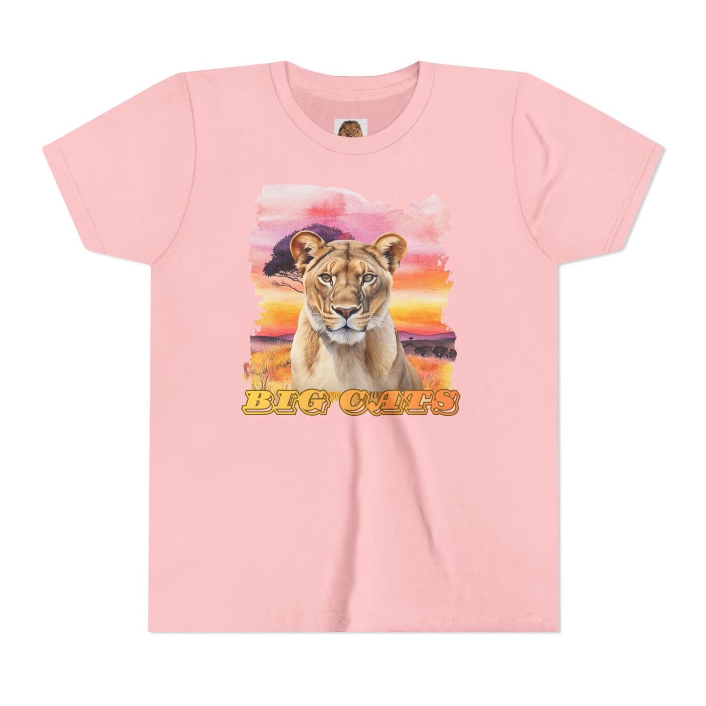 Girl's Lioness Big Cats Short Sleeve Tee