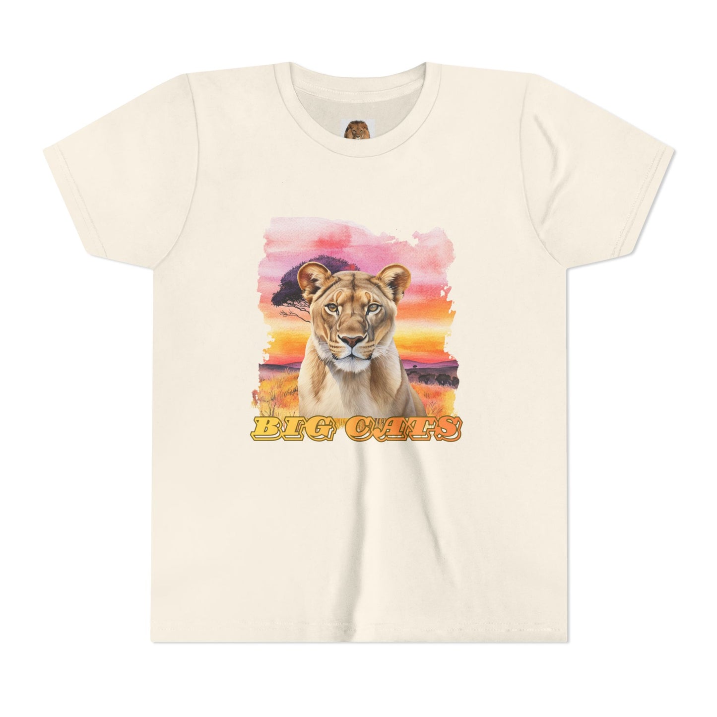 Girls Big Cats Lioness Short Sleeve Tee