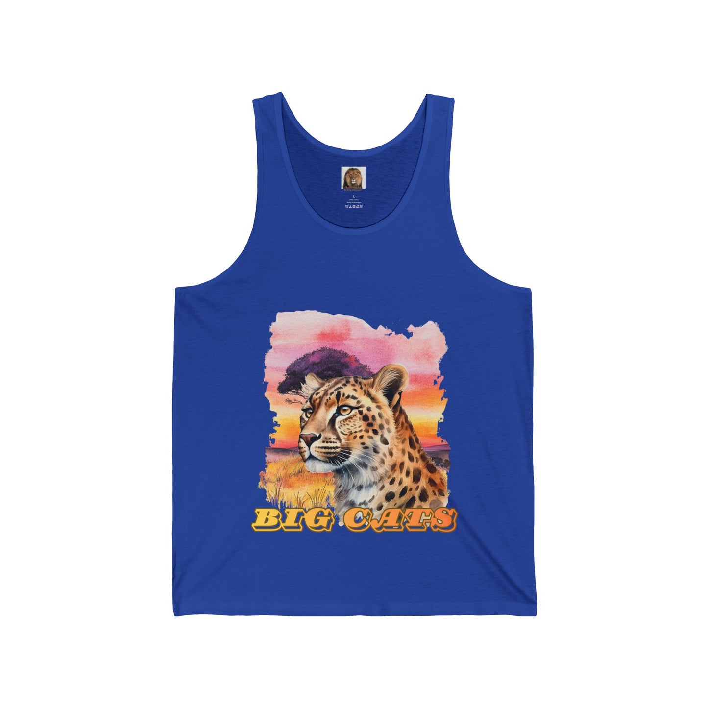Women's Big Cats Cheetah Sunset Tank Top