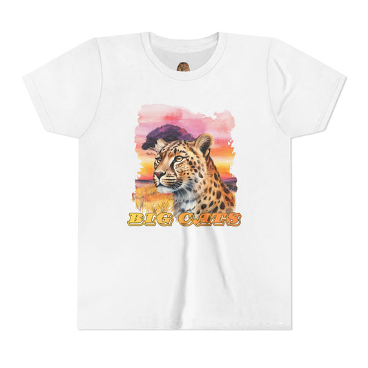Girls Big Cats Cheetah Graphic Short Sleeve Tee