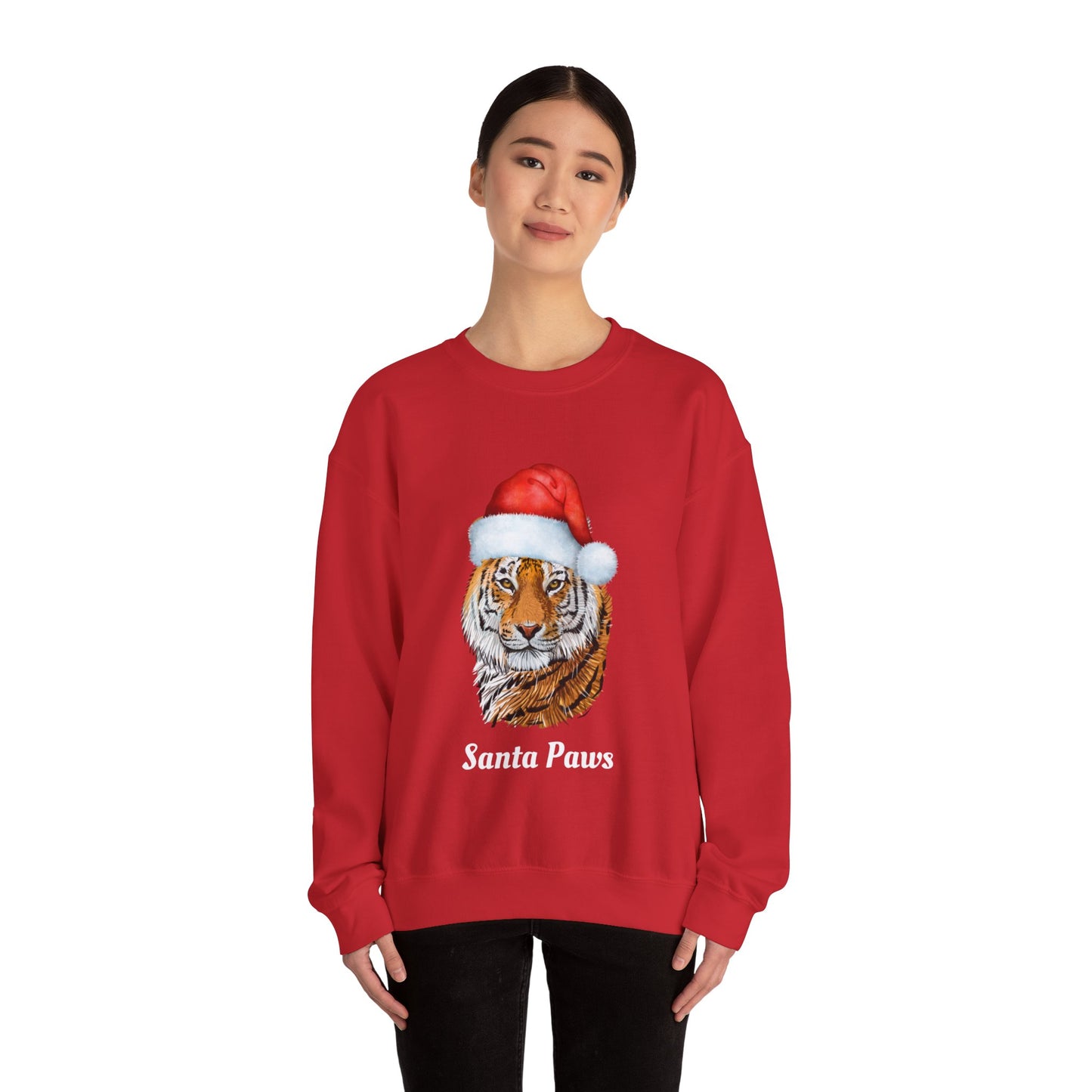 Unisex Tiger Santa Crewneck Sweatshirt