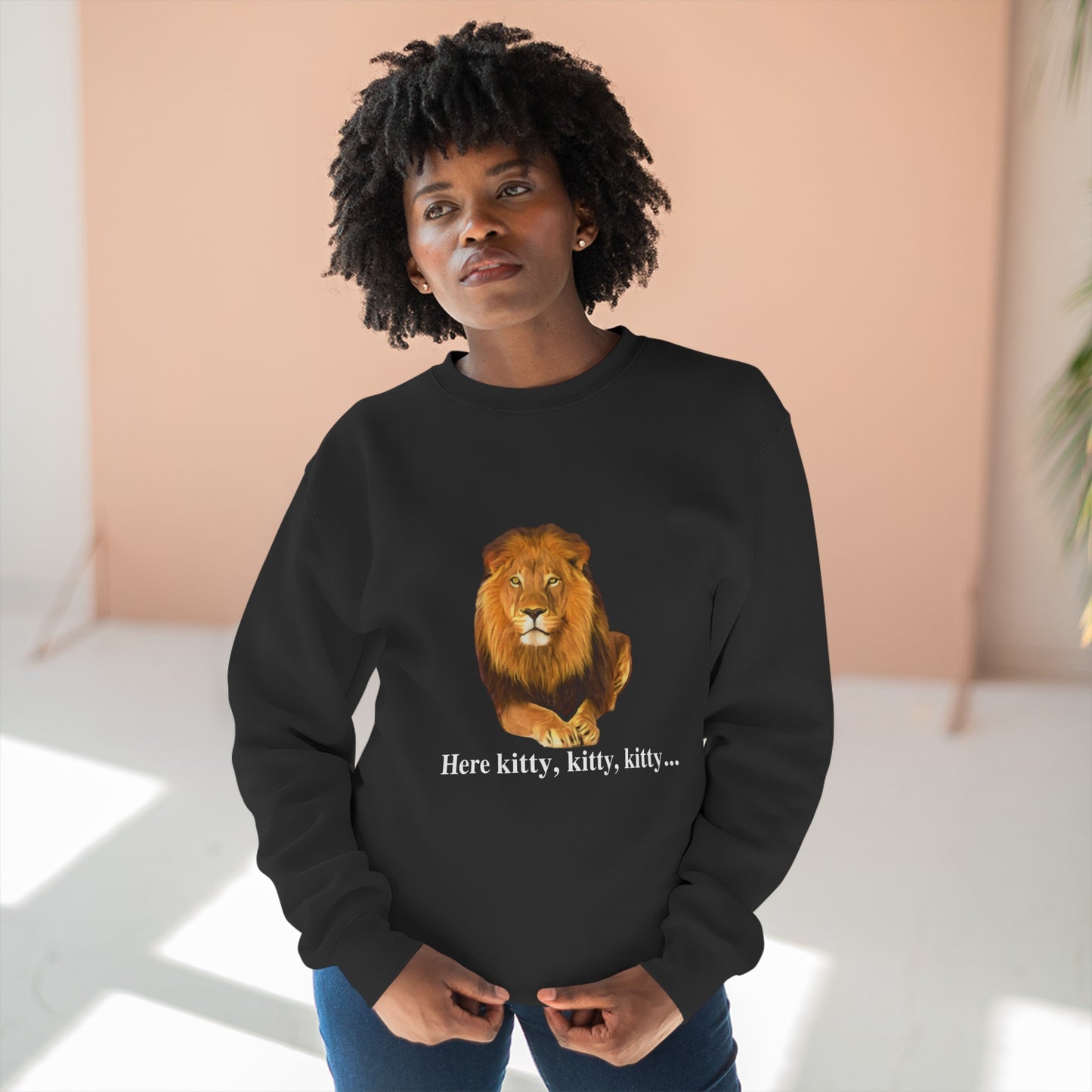 Unisex Premium Lion Big Cats Crewneck Sweatshirt