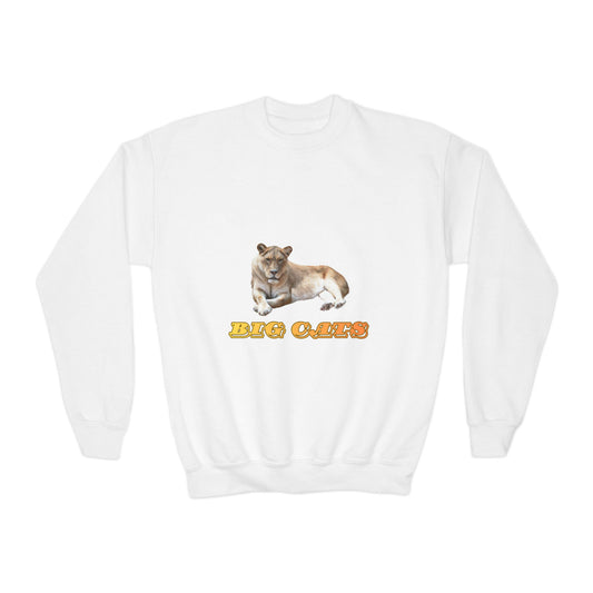 Youth Lioness Big Cats Crewneck Sweatshirt
