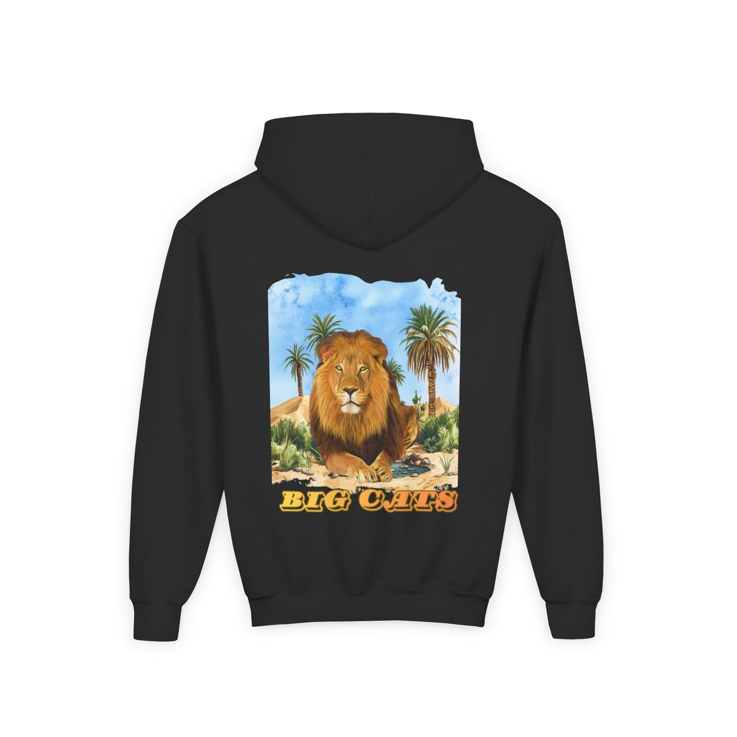 Boy's Big Cats Lion Hooded Sweatshirt
