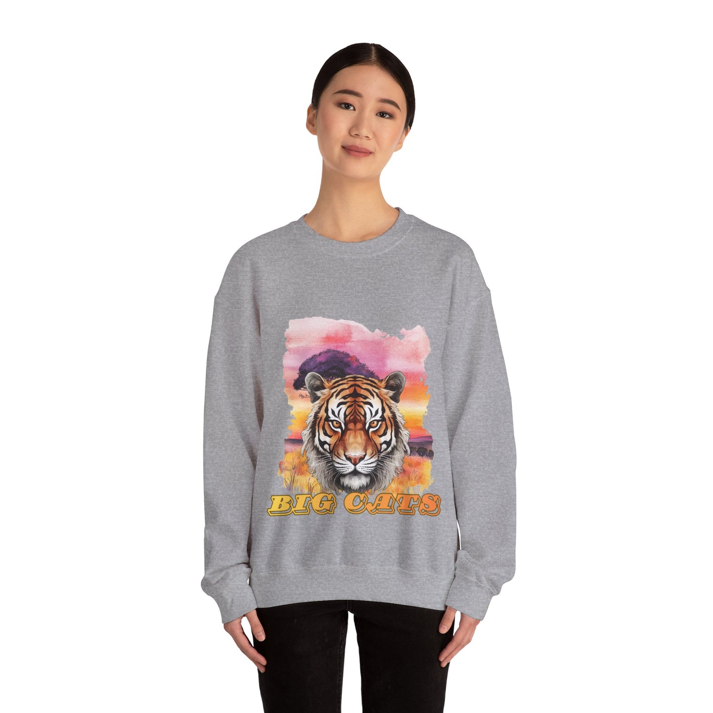 Women's Big Cats Tiger Crewneck Sweatshirt