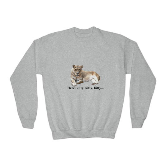 Youth Lioness Big Cats Crewneck Sweatshirt