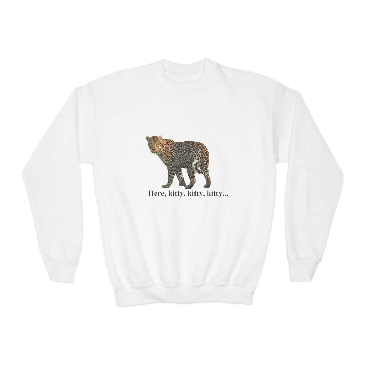 Youth Leopard Big Cats Crewneck Sweatshirt