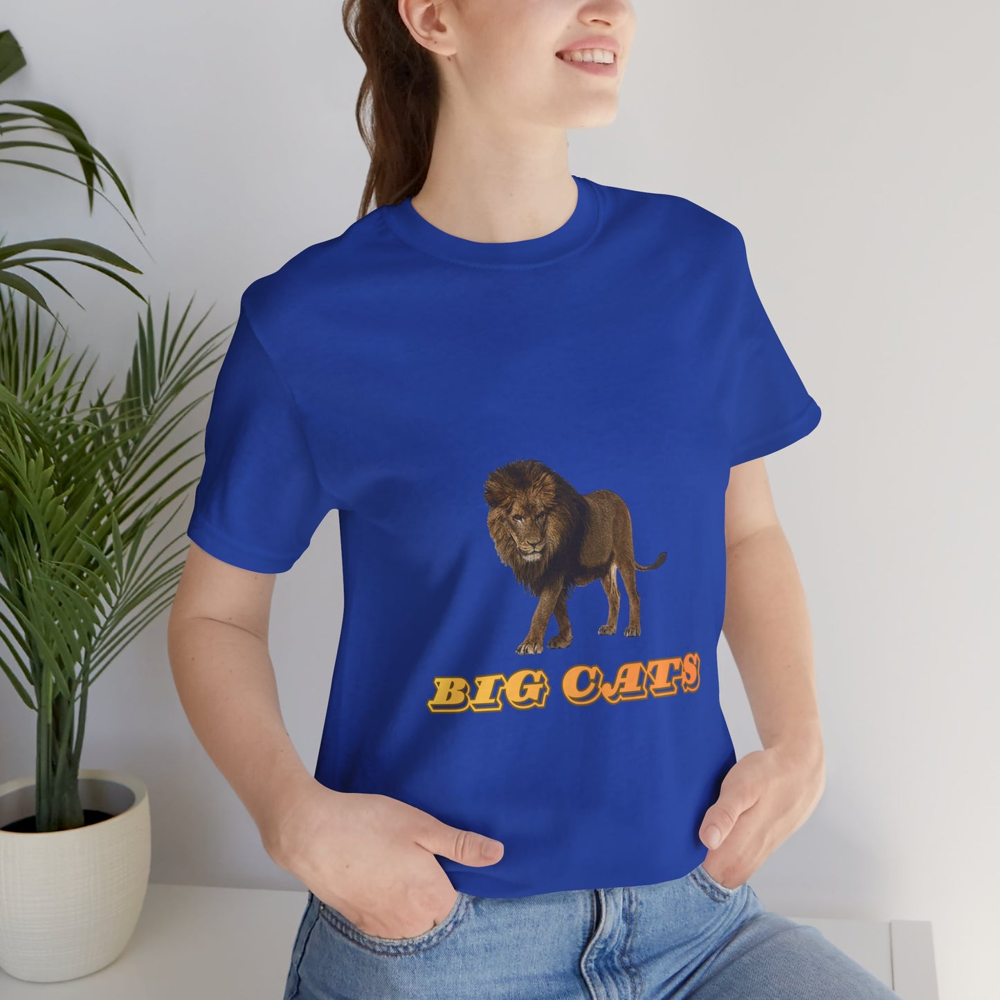 Unisex Lion Big Cats Short Sleeve Tee