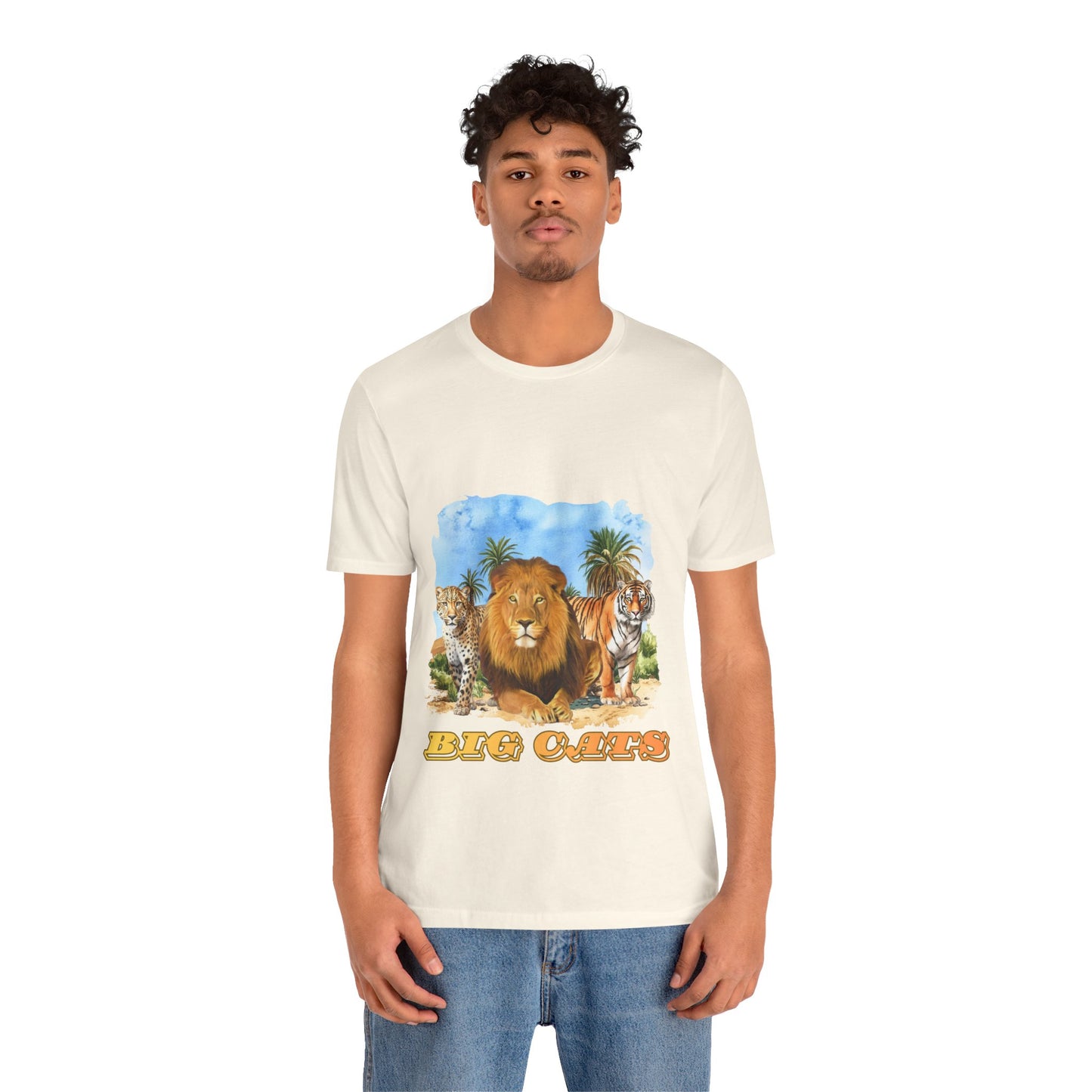 Men's Big Cats Trio Tee - Lion, Cheetah, and Tiger
