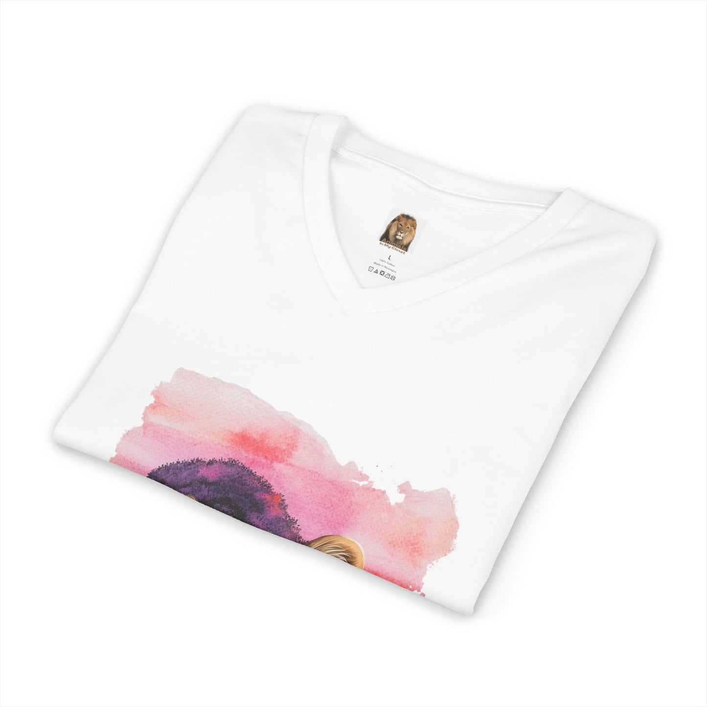 Women's Cheetah Big Cats V-Neck Tee