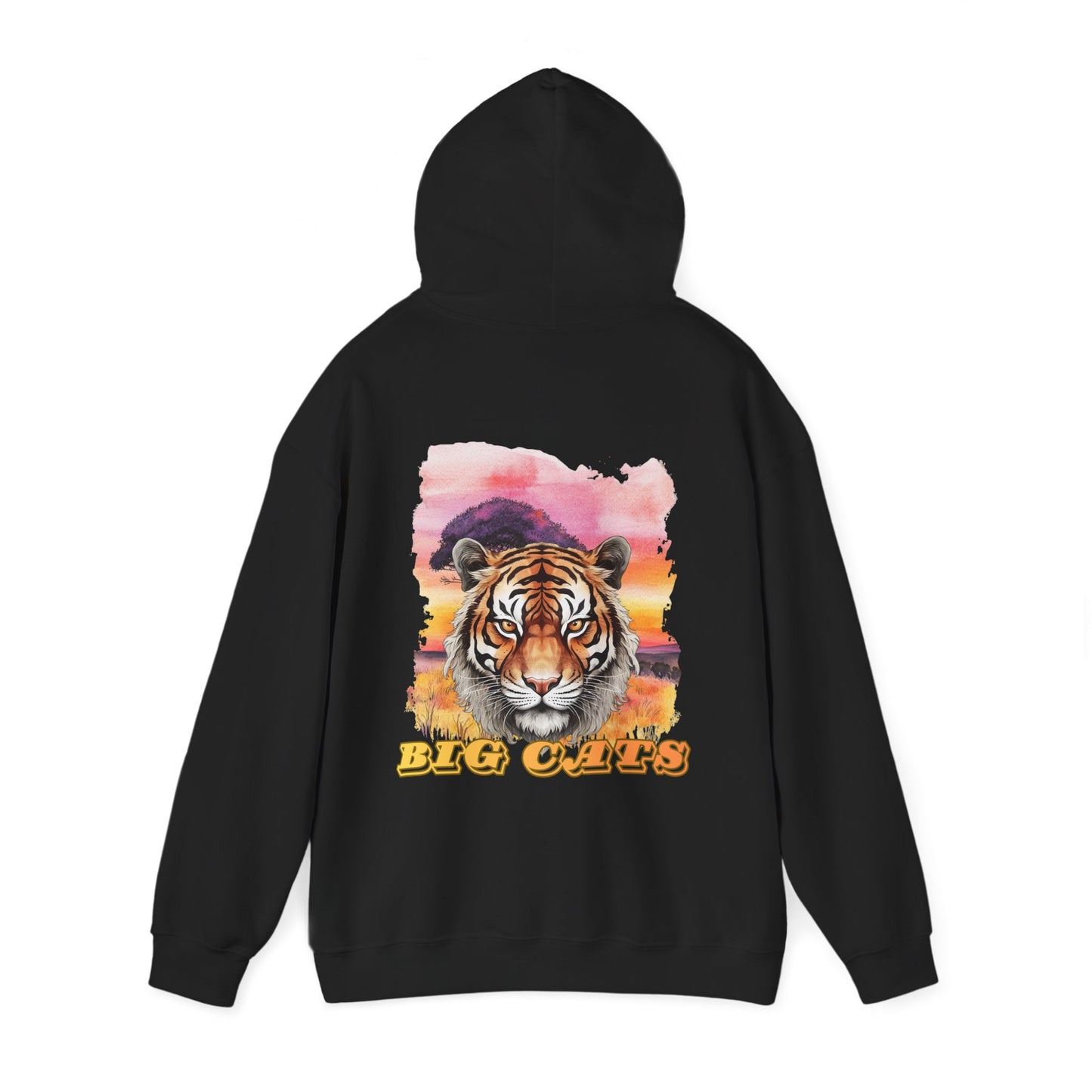 Womens Big Cats Tiger Hooded Sweatshirt
