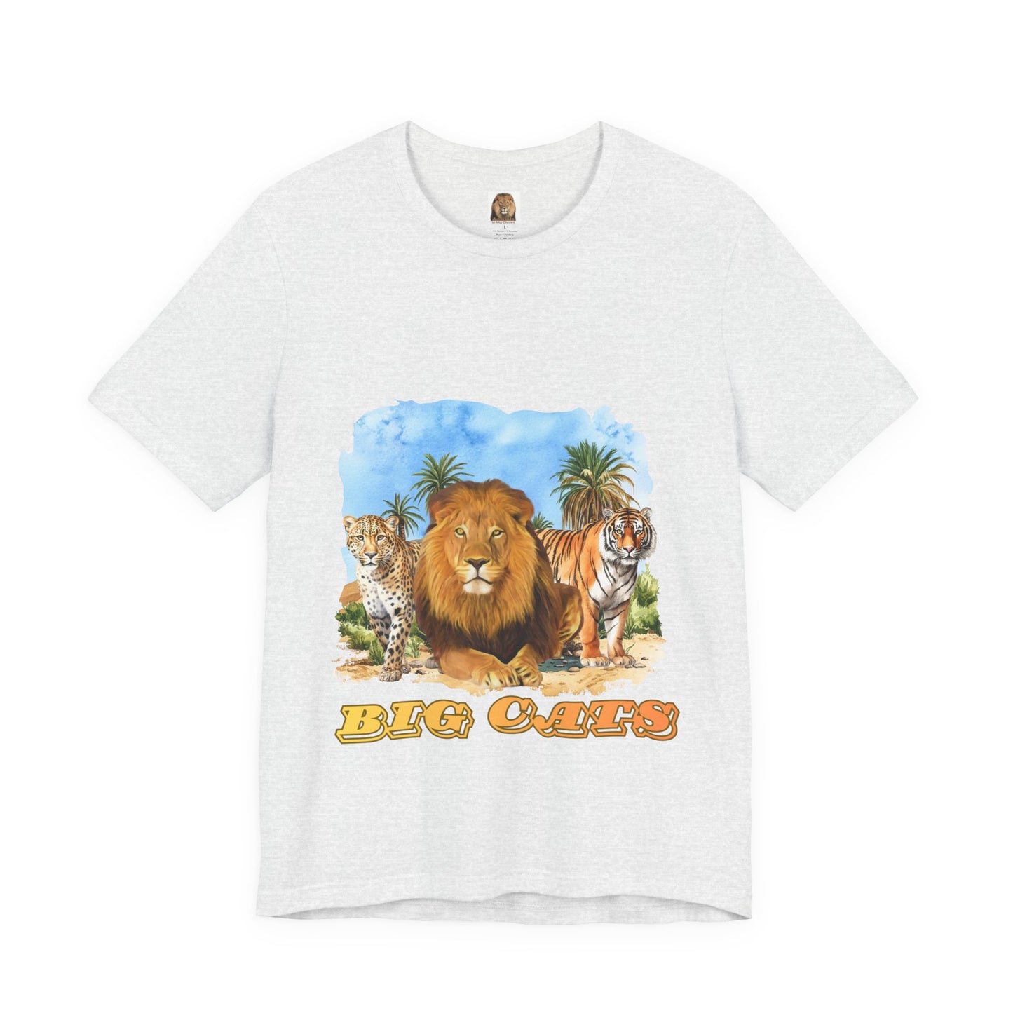 Men's Big Cats Trio Tee - Lion, Cheetah, and Tiger