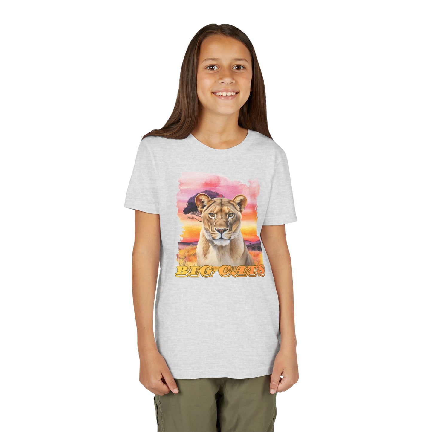 Girl's Lioness Big Cats Short Sleeve Tee
